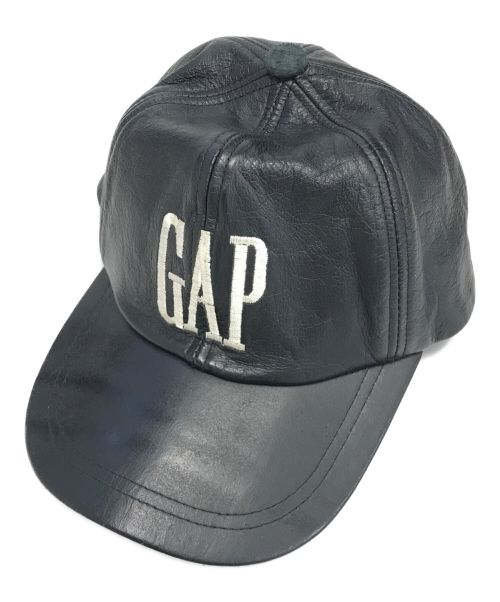 中古・古着通販】GAP (ギャップ) [OLD]6パネルレザーキャップ ブラック