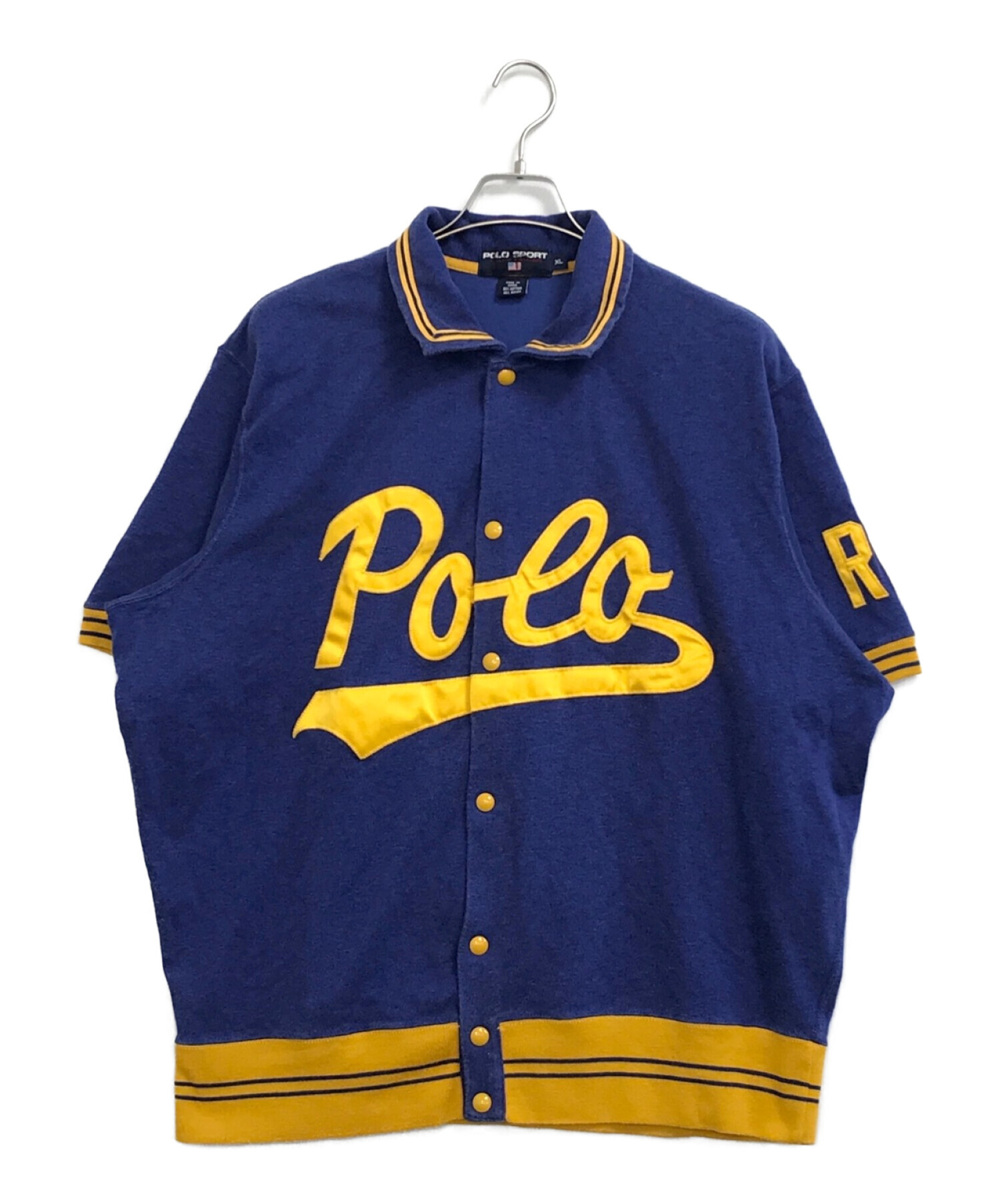 POLO SPORT (ポロスポーツ) [古着]90sベースボールシャツ ネイビー サイズ:XL