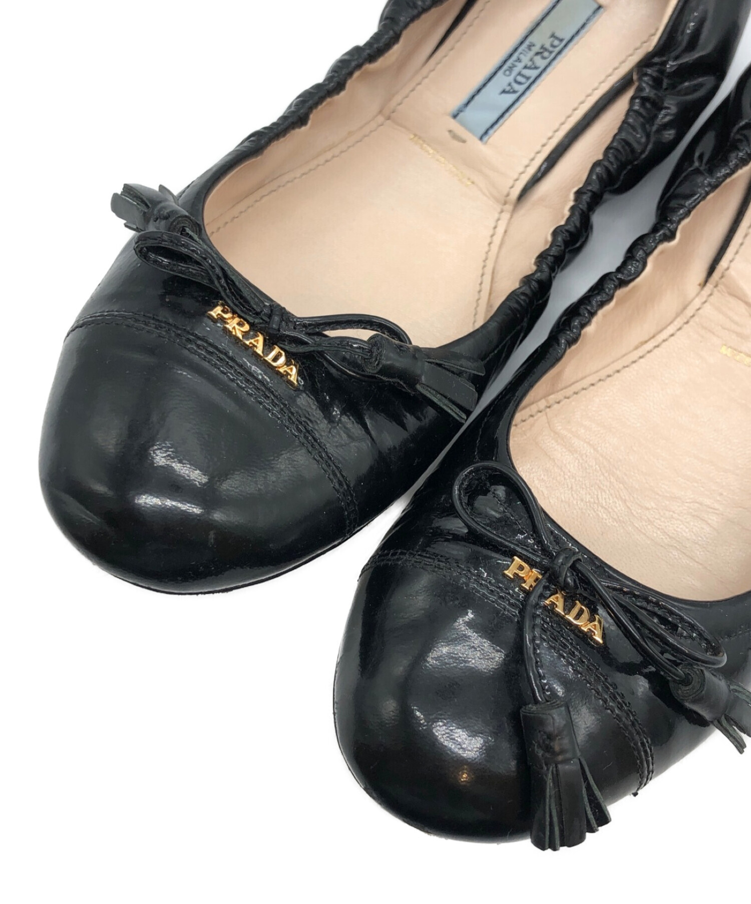 中古・古着通販】PRADA (プラダ) バレエパンプス ブラック サイズ:361