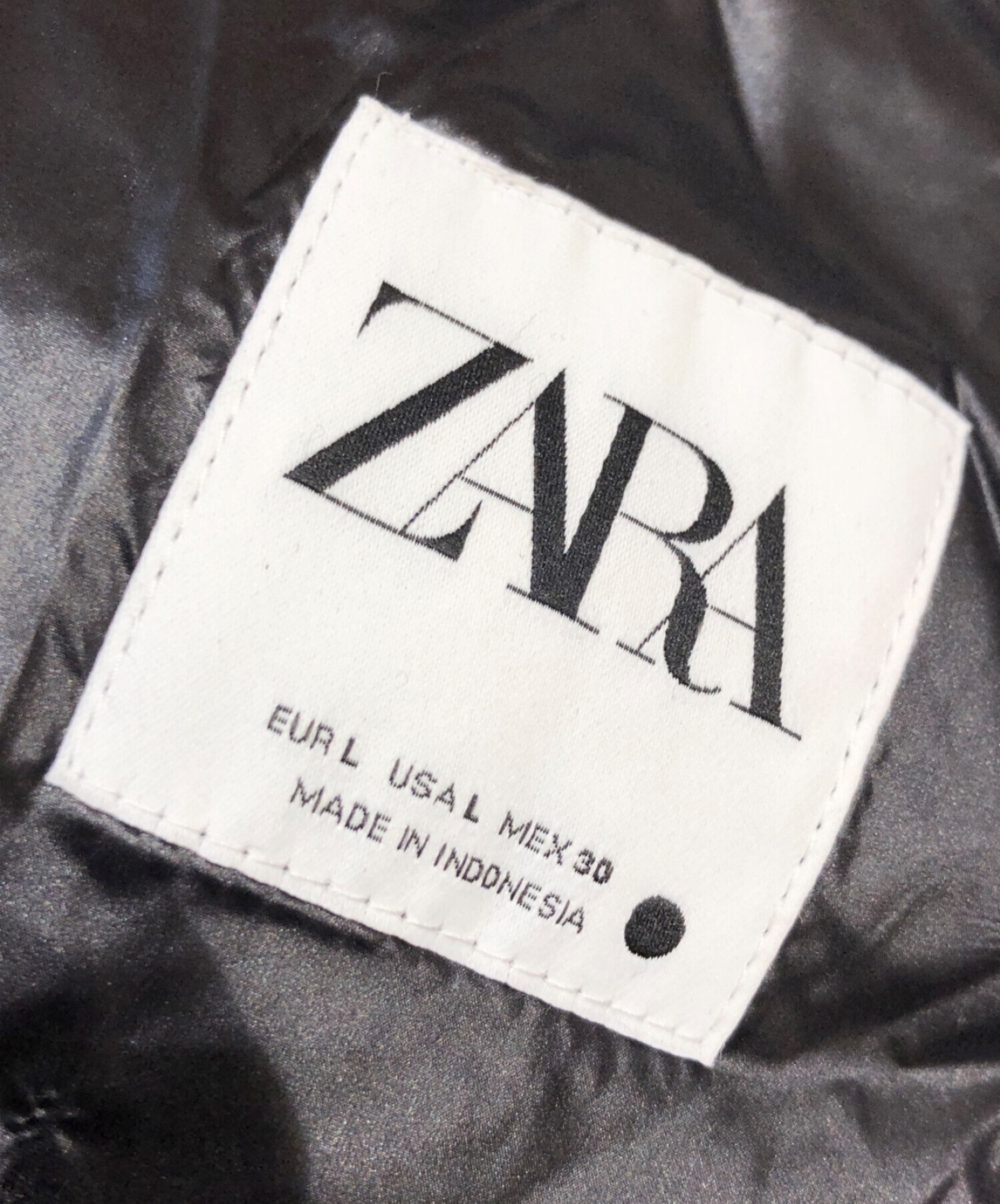 ZARA (ザラ) キルティングロングダウンコート オリーブ サイズ:L 未使用品