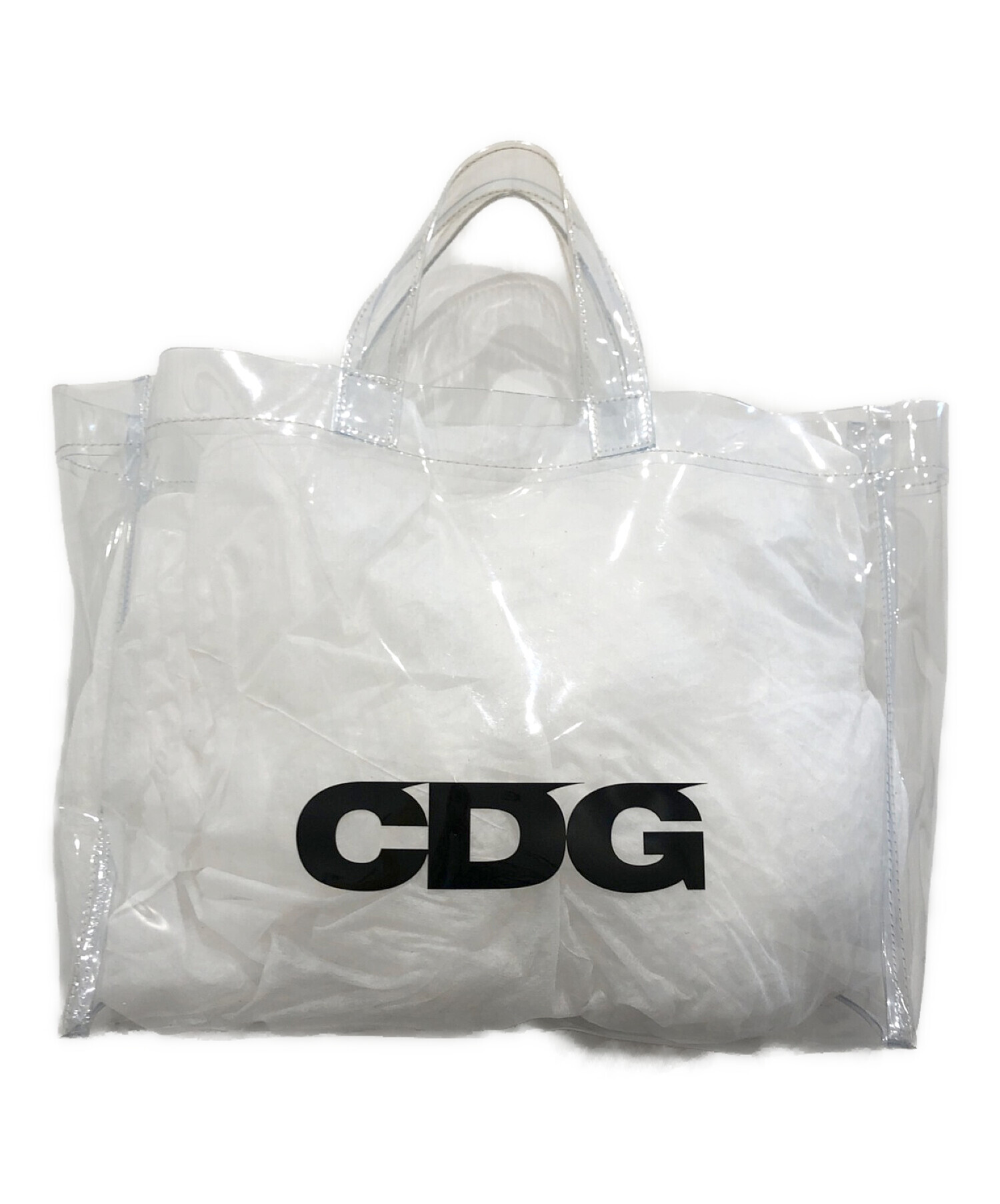 CDG (シーディージー) PVCトートバッグ ホワイト