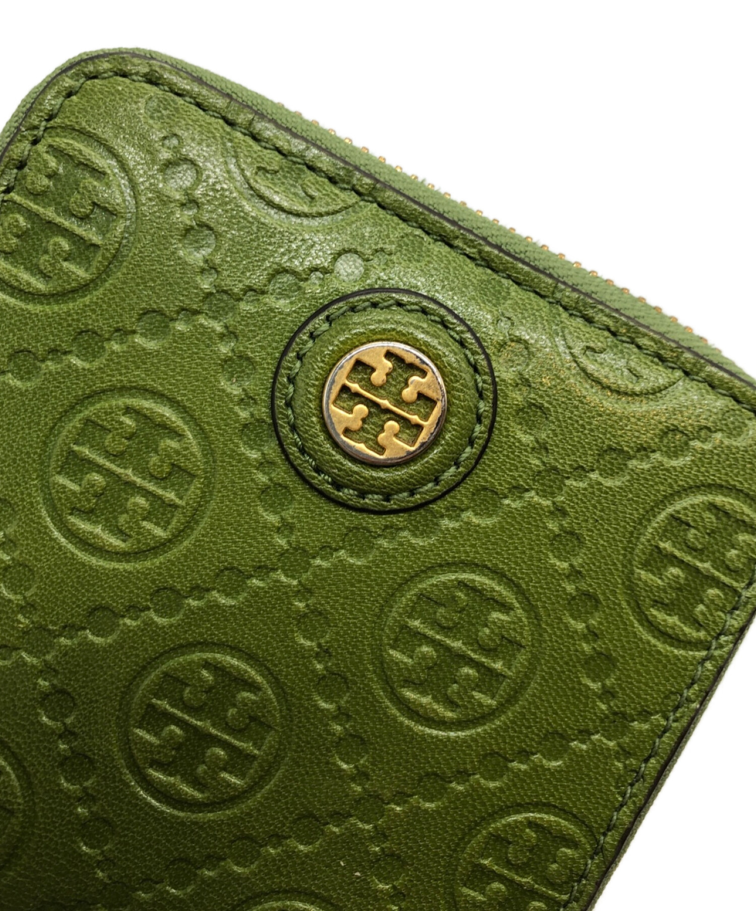 レア トリーバーチTORYBURCH 折り財布 緑 グリーン 亀 - 小物