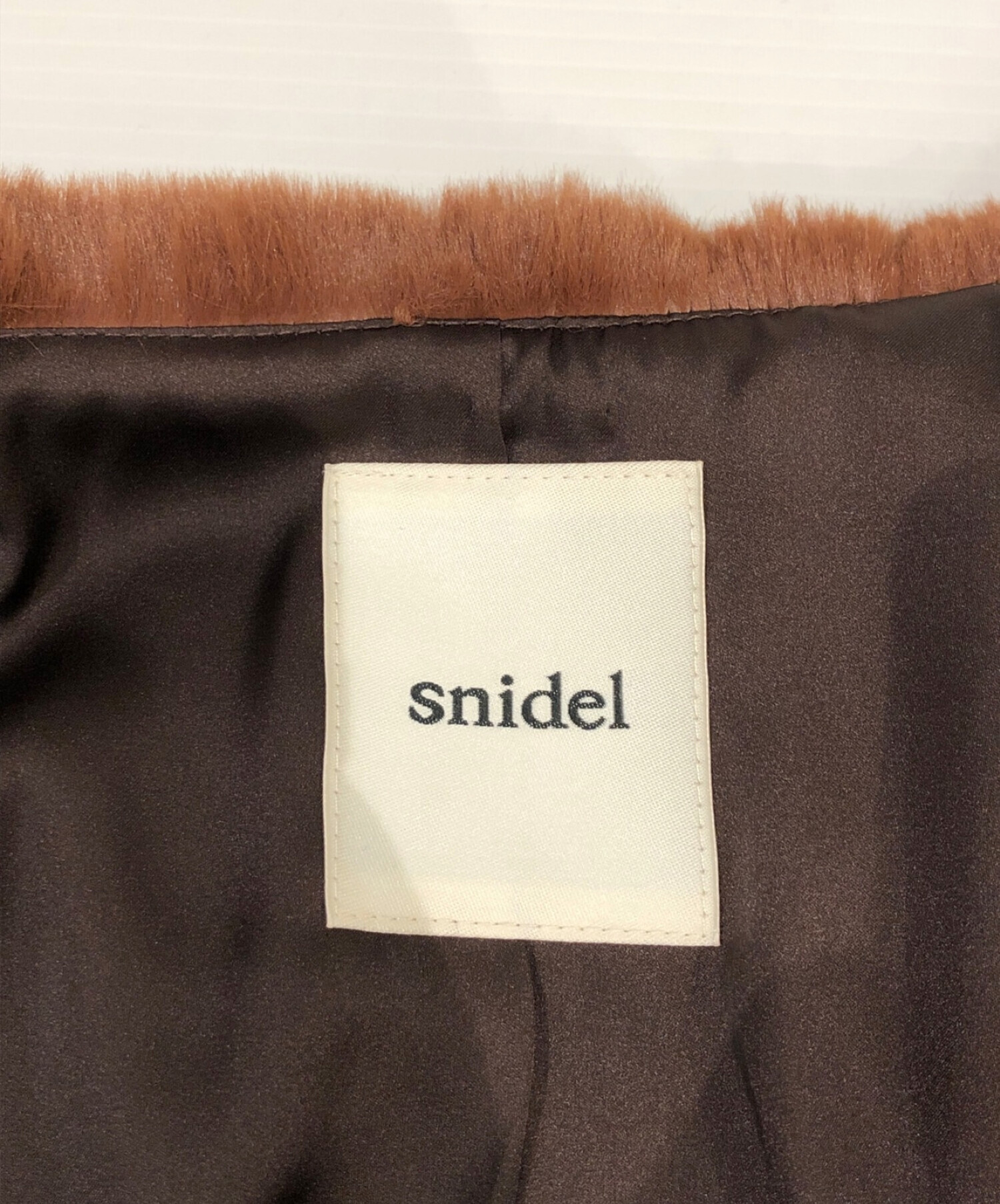 Snidel (スナイデル) ショートエコファーコート ブラウン サイズ:F