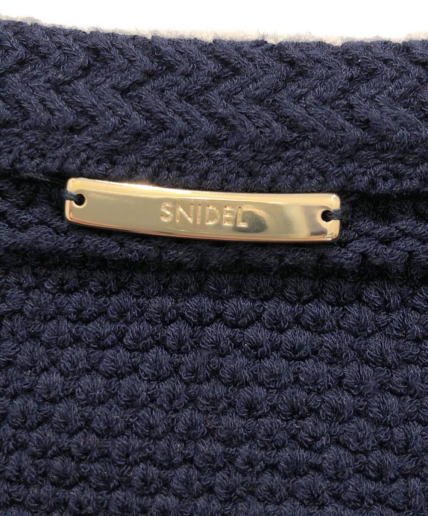 Snidel (スナイデル) Sustainableツイードライクニットジャケット ネイビー サイズ:F 未使用品