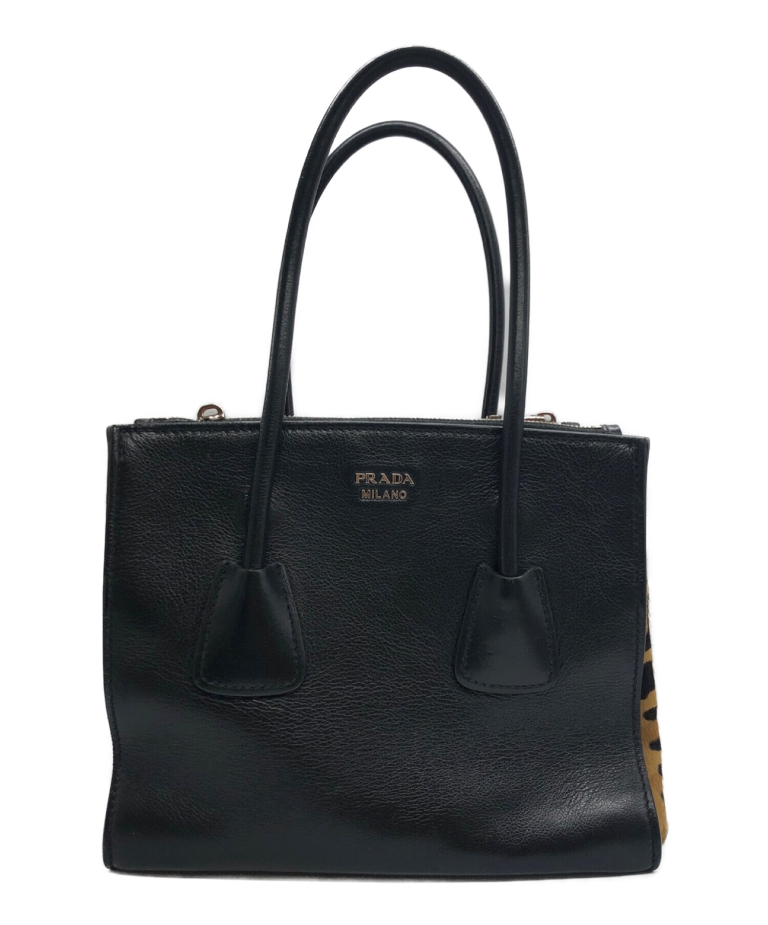 中古・古着通販】PRADA (プラダ) ハラコ切替2WAYショルアーバッグ