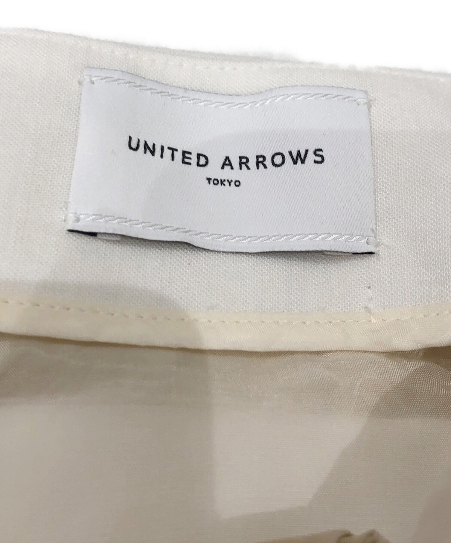 UNITED ARROWS TOKYO (ユナイテッドアローズトウキョウ) R/P/PU ストレート パンツ ホワイト サイズ:38