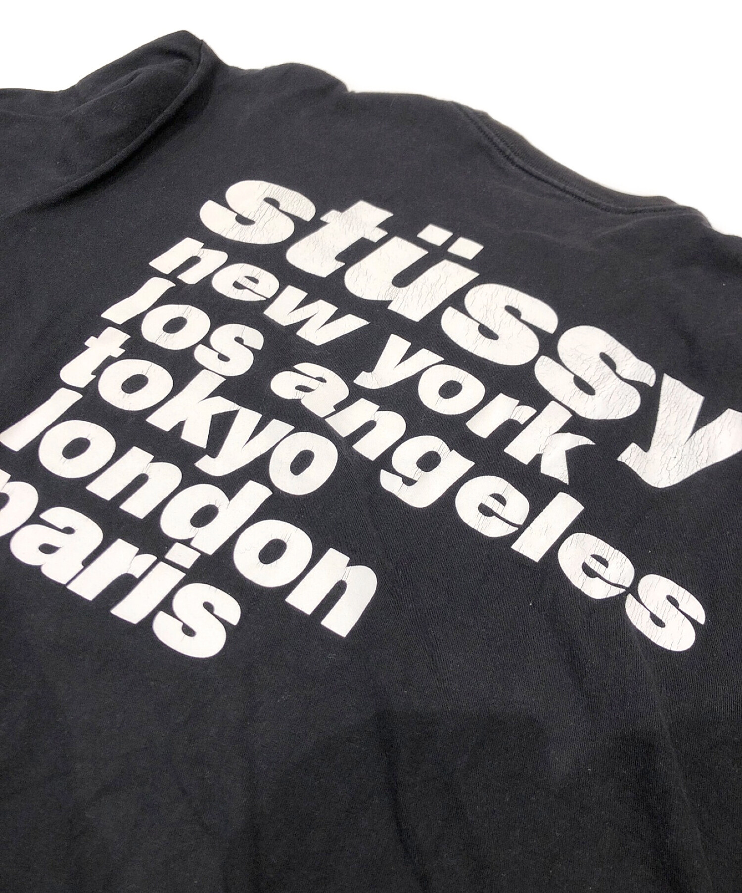 stussy (ステューシー) ワールドツアーTシャツ ブラック サイズ:XL
