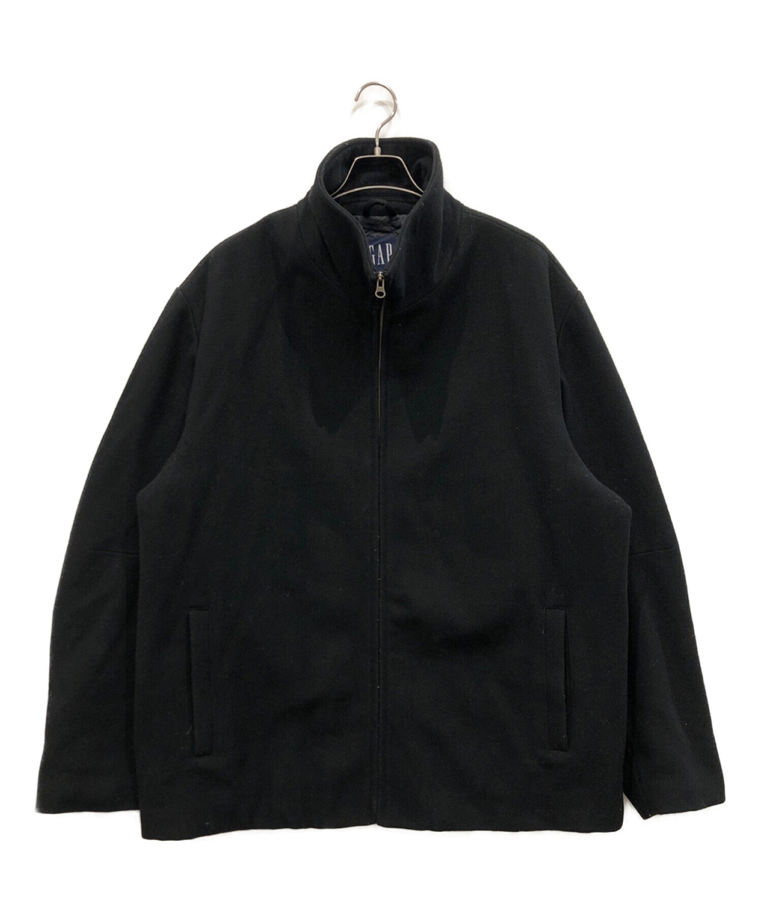 GAP (ギャップ) ウールジップジャケット ブラック サイズ:XL