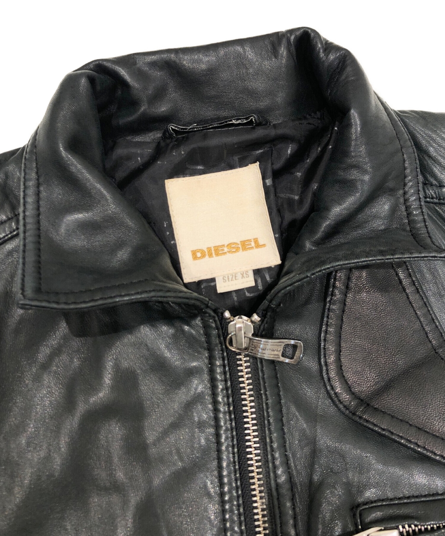 DIESEL (ディーゼル) レザージャケット ブラック サイズ:XS