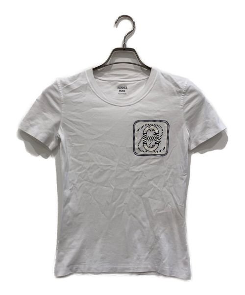 【中古・古着通販】HERMES (エルメス) Tシャツ ホワイト サイズ 