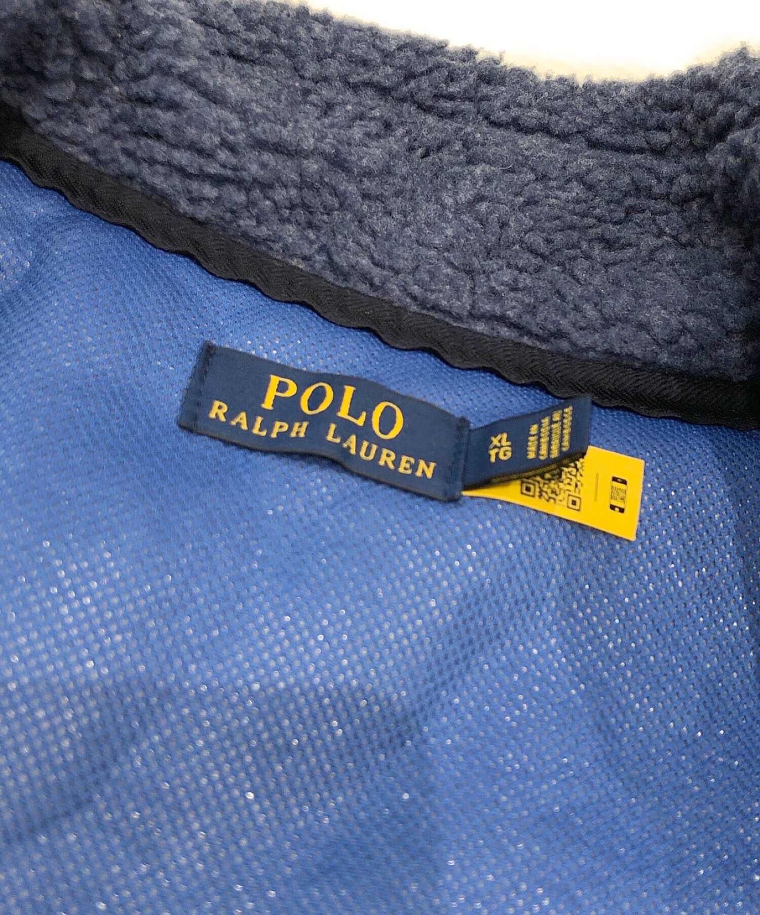 POLO RALPH LAUREN (ポロ・ラルフローレン) ボアフリースベスト ブルー サイズ:XL