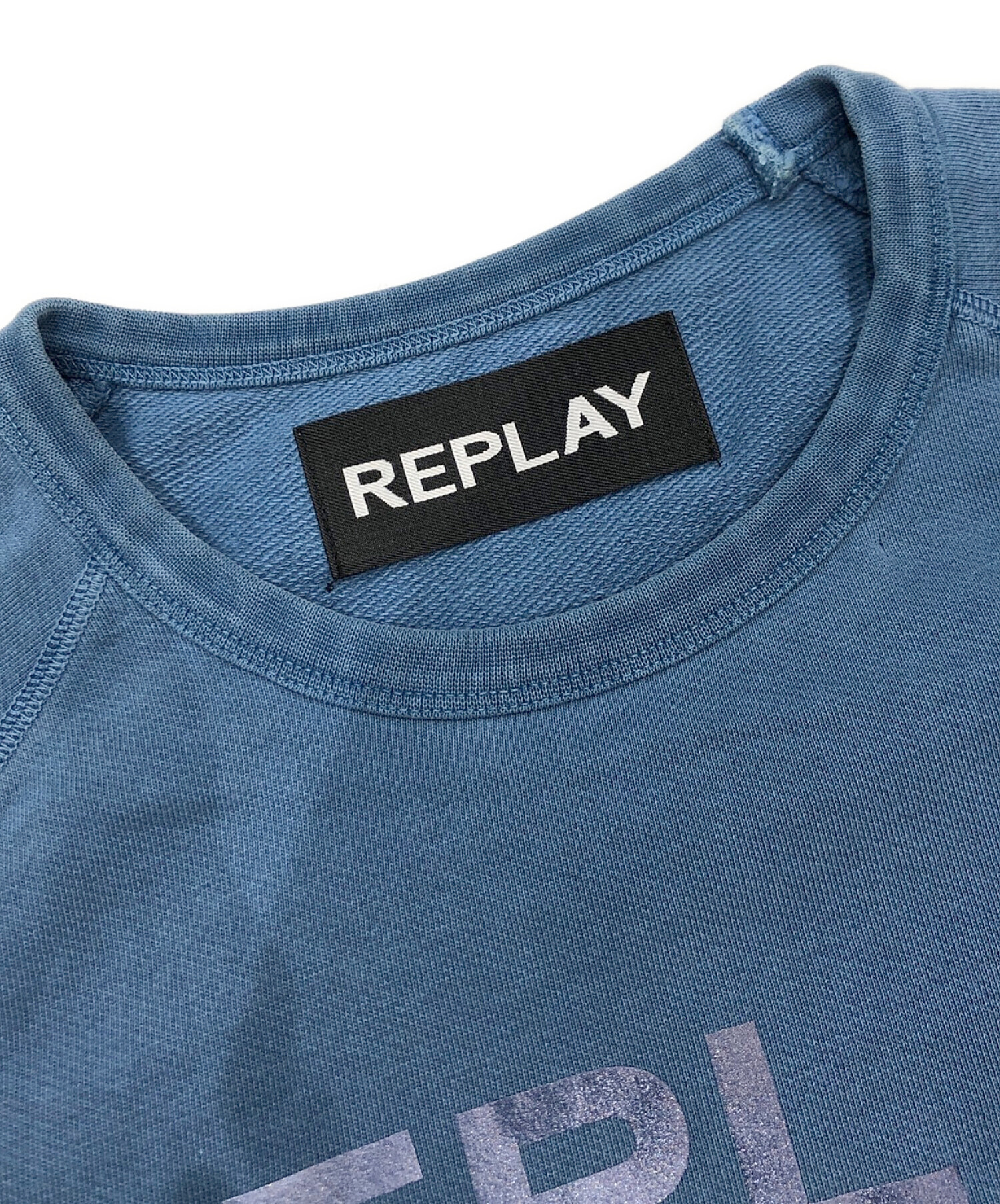 中古・古着通販】REPLAY (リプレイ) コットンスウェットシャツ ブルー