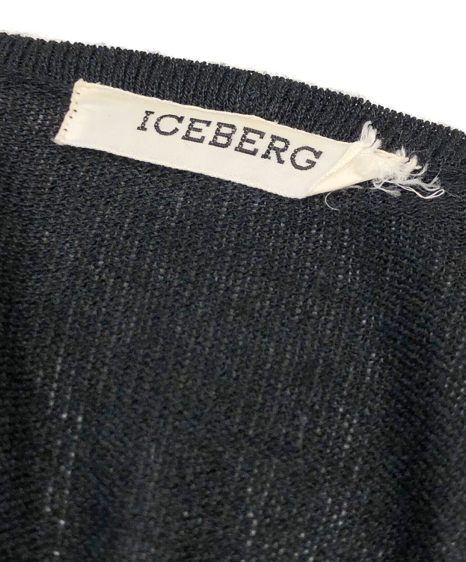 中古・古着通販】ICEBERG (アイスバーグ) ニット ブラック サイズ:表記