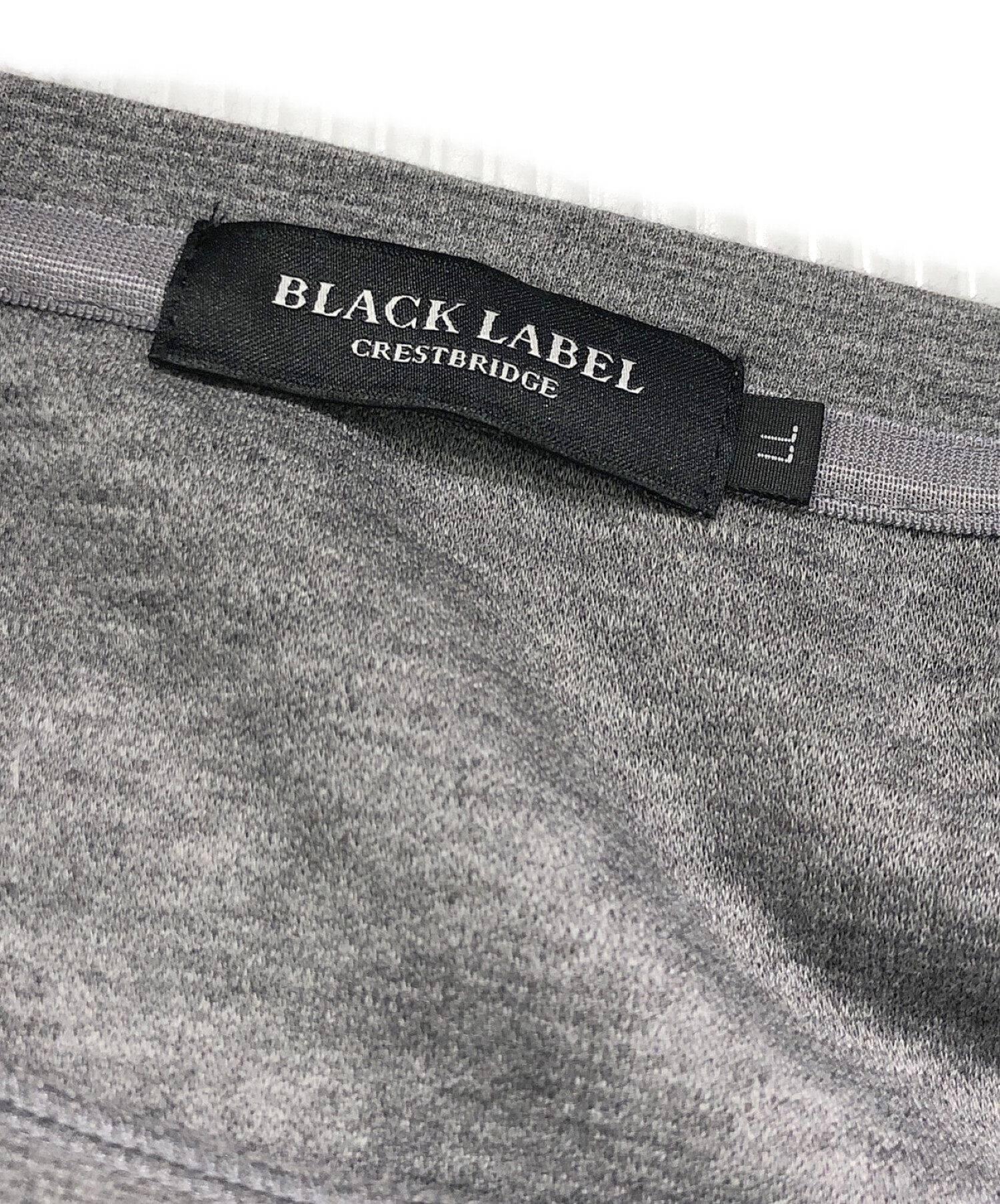 BLACK LABEL CRESTBRIDGE (ブラックレーベル クレストブリッジ) ロングスリーブカットソー グレー サイズ:LL