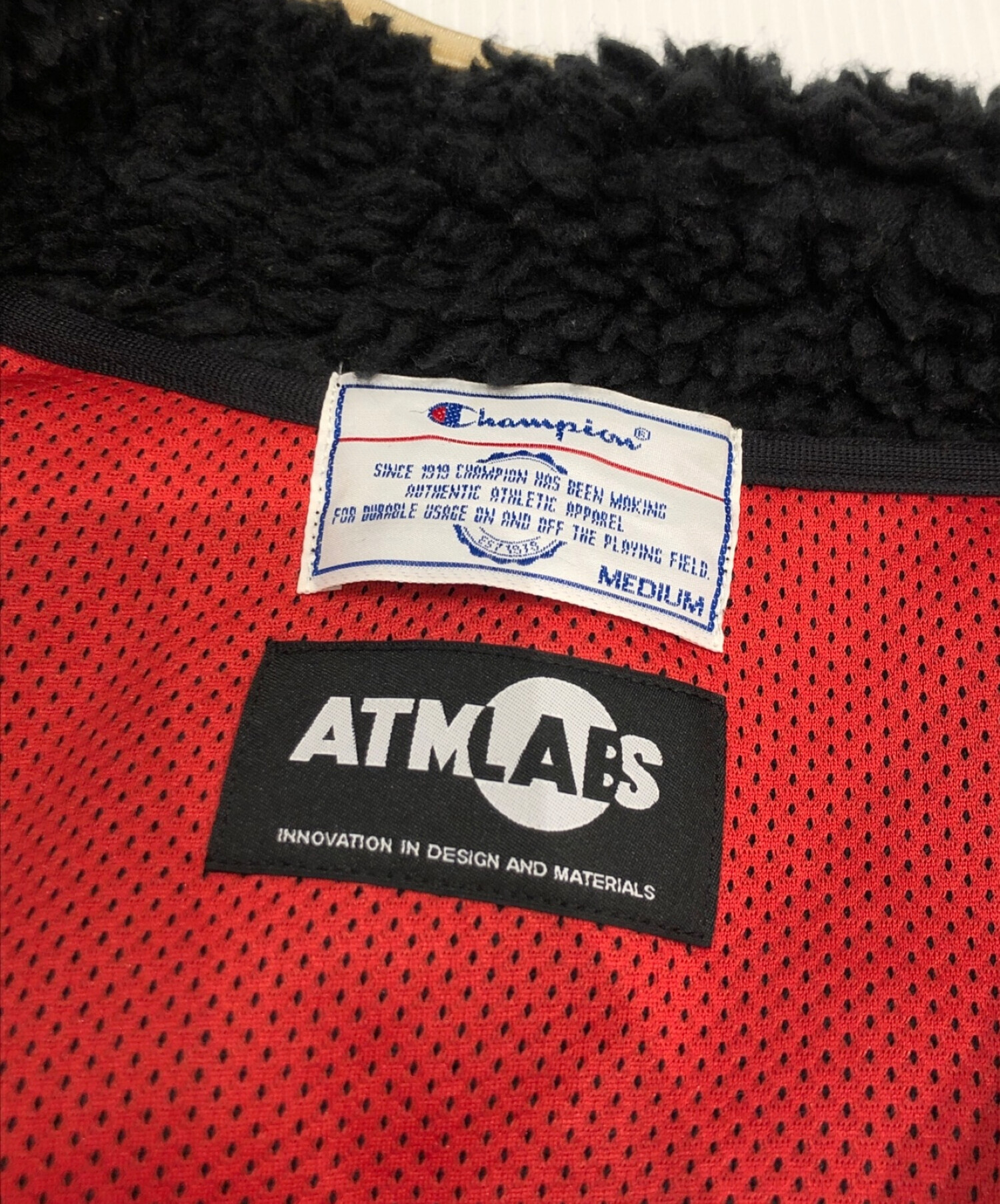 Champion (チャンピオン) atmos (アトモス) LAB BOA JACKET ブラック サイズ:MEDIUM