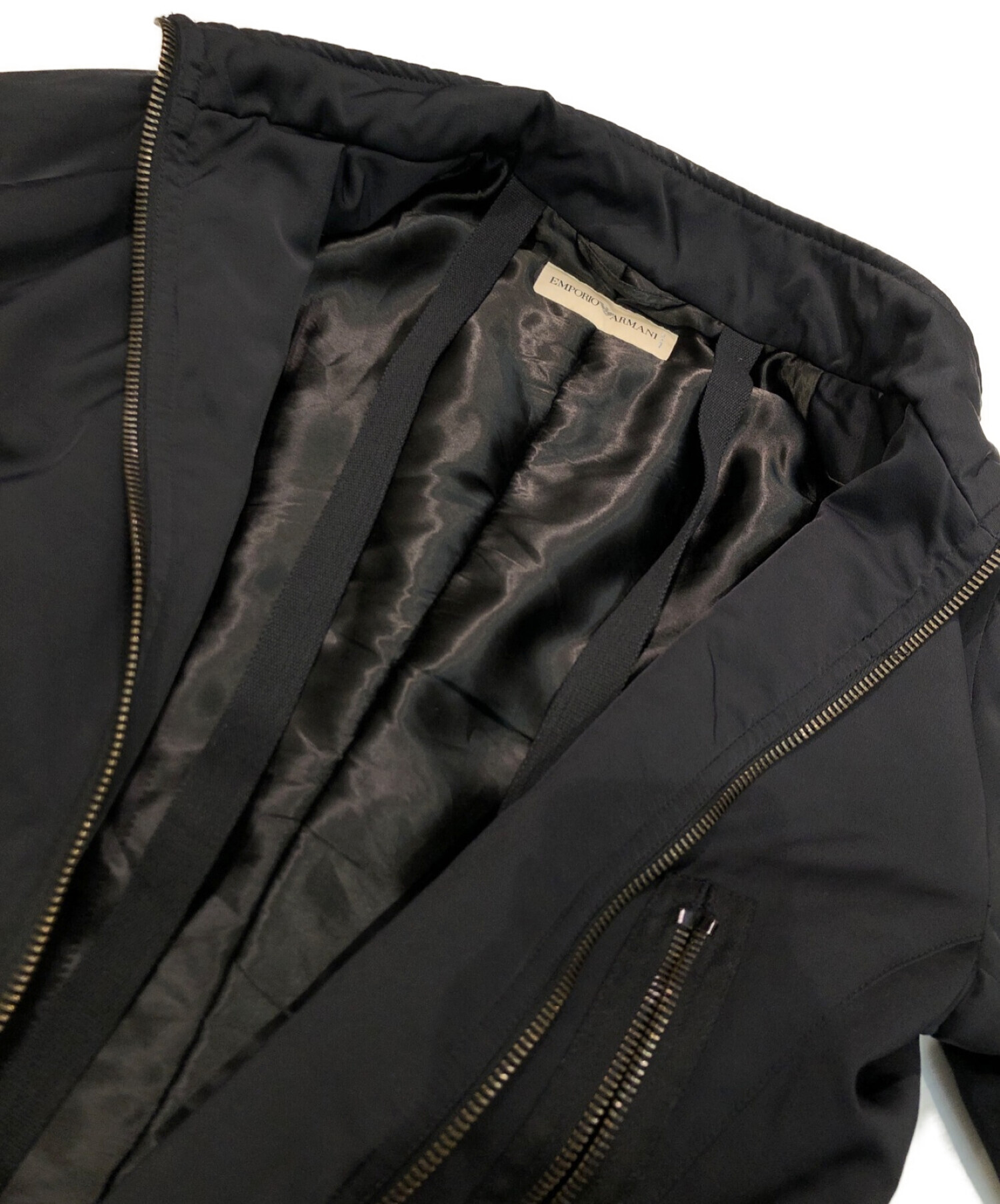 EMPORIO ARMANI (エンポリオアルマーニ) ジップジャケット ブラック サイズ:46