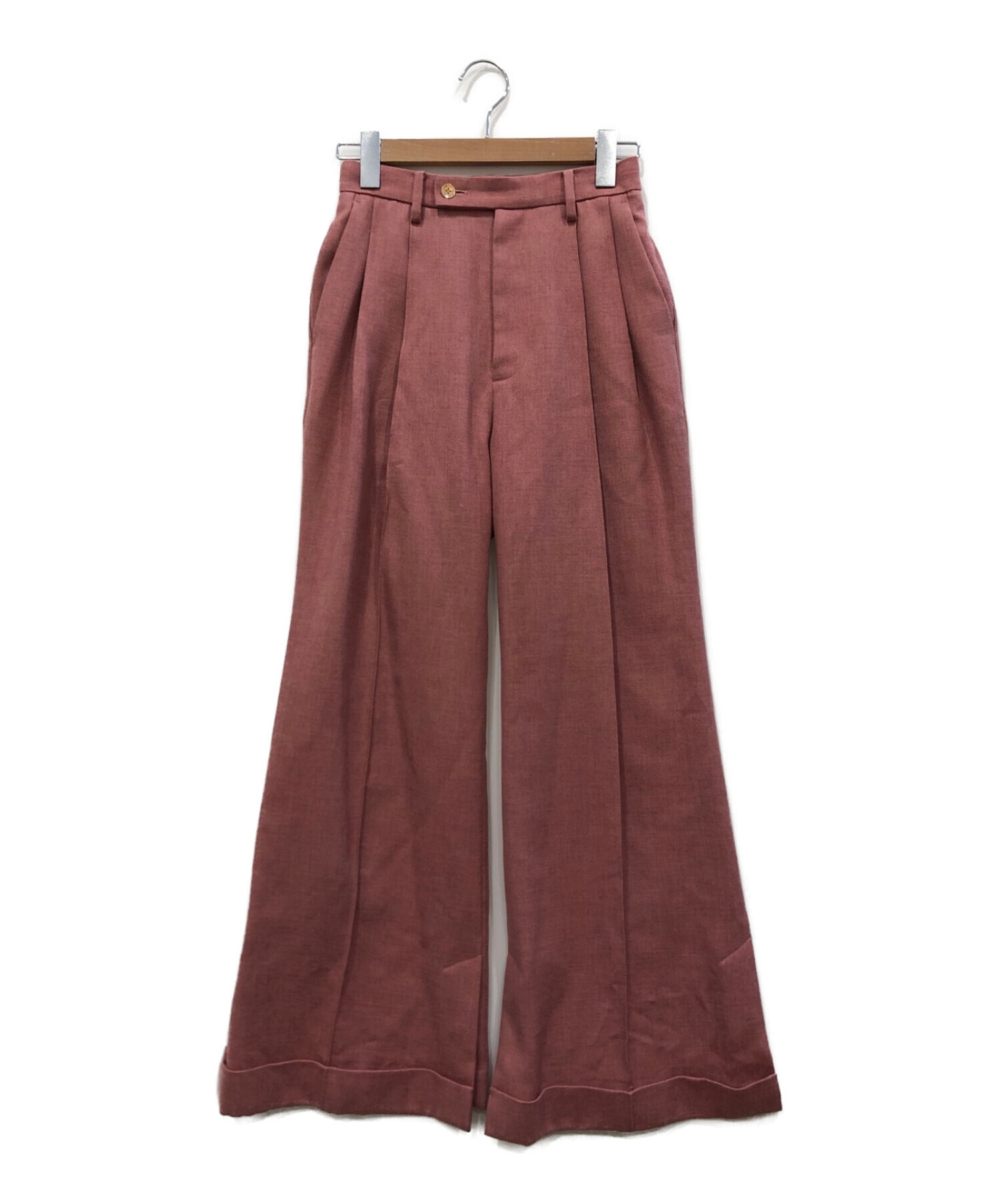 中古・古着通販】IRENE (アイレネ) FLANNEL TROUSERS ピンク サイズ:34