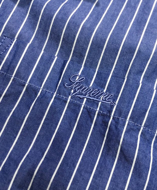 Supreme (シュプリーム) Loose Fit Stripe Shirt Blue ネイビー サイズ:L