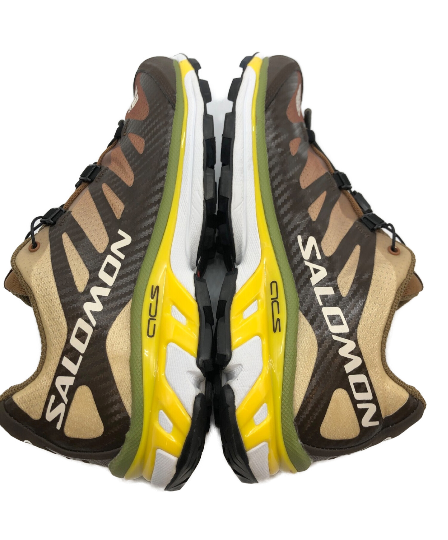 SALOMON XT-4 23.5cm Brown×Yellow 超希少サイズスニーカー型