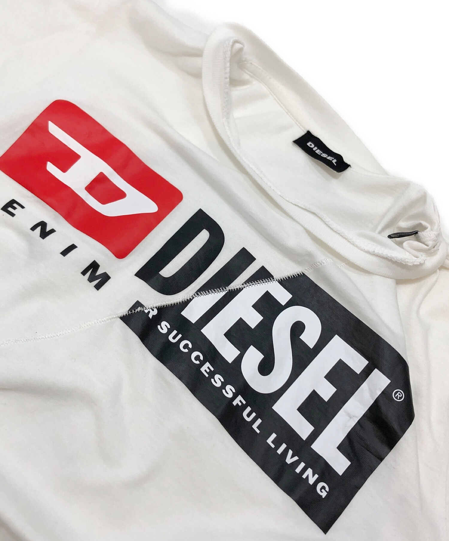 DIESEL (ディーゼル) ロングスリーブTシャツ ホワイト サイズ:14