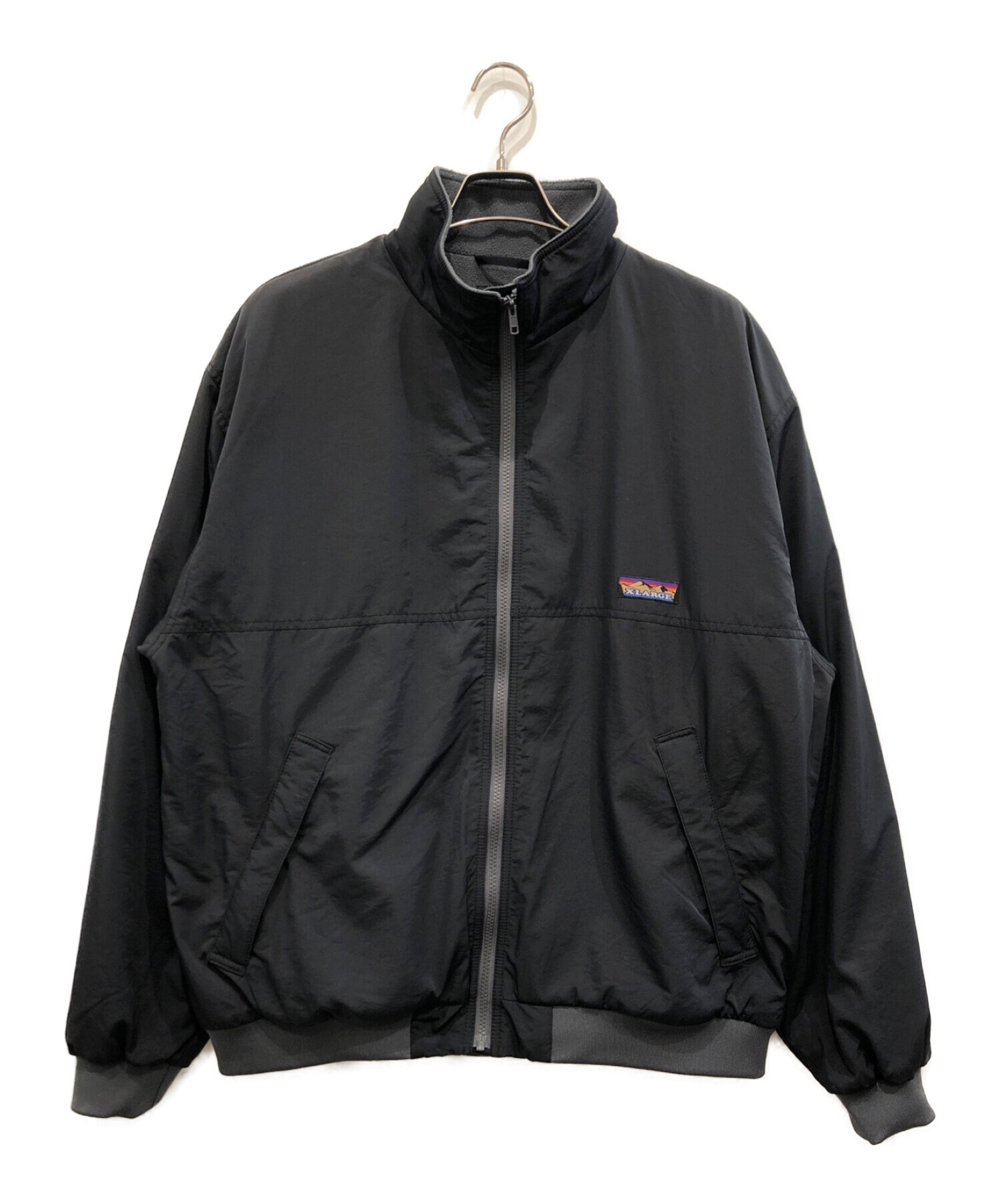 X-LARGE (エクストララージ) NYLON FLEECE JACKET ブラック サイズ:XL