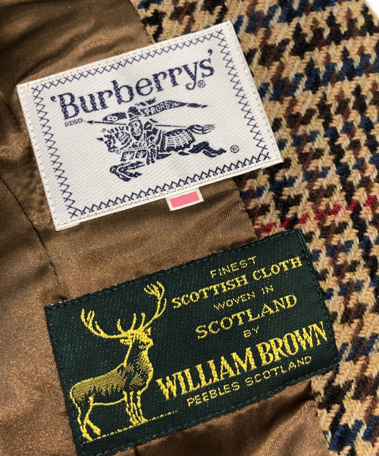 中古・古着通販】Burberry's (バーバリーズ) レザー切替テーラード