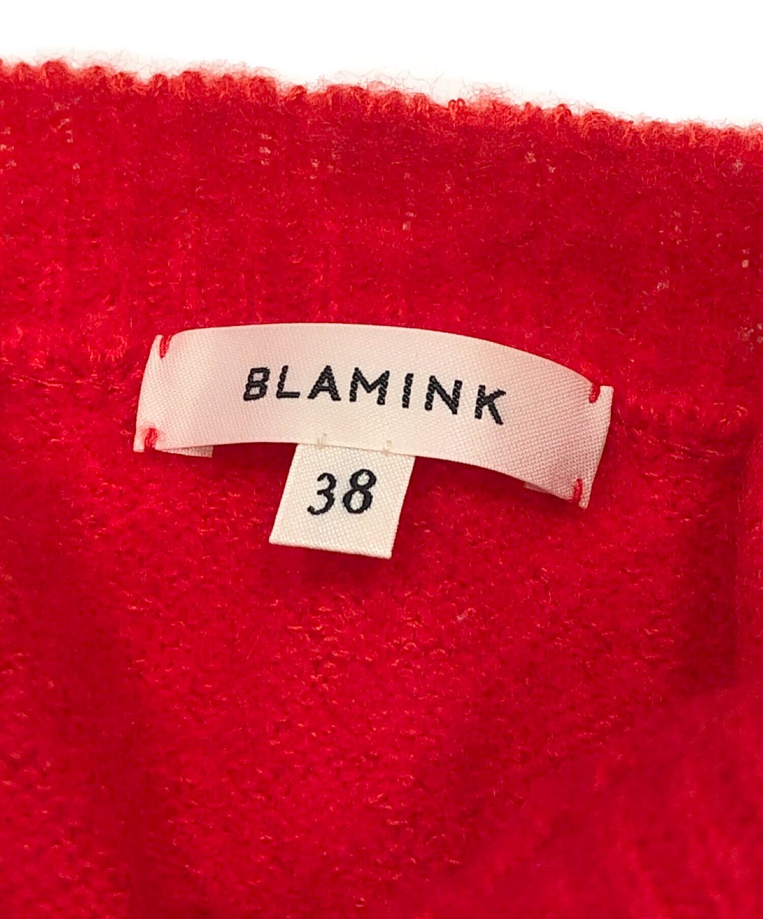 BLAMINK (ブラミンク) ウールナイロンエンブロニット レッド サイズ:38