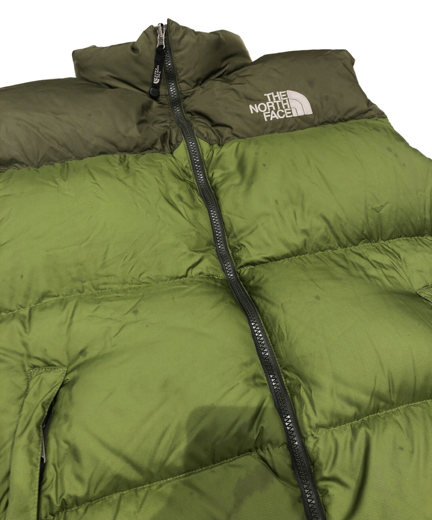 THE NORTH FACE (ザ ノース フェイス) ヌプシダウンベスト オリーブ サイズ:XL