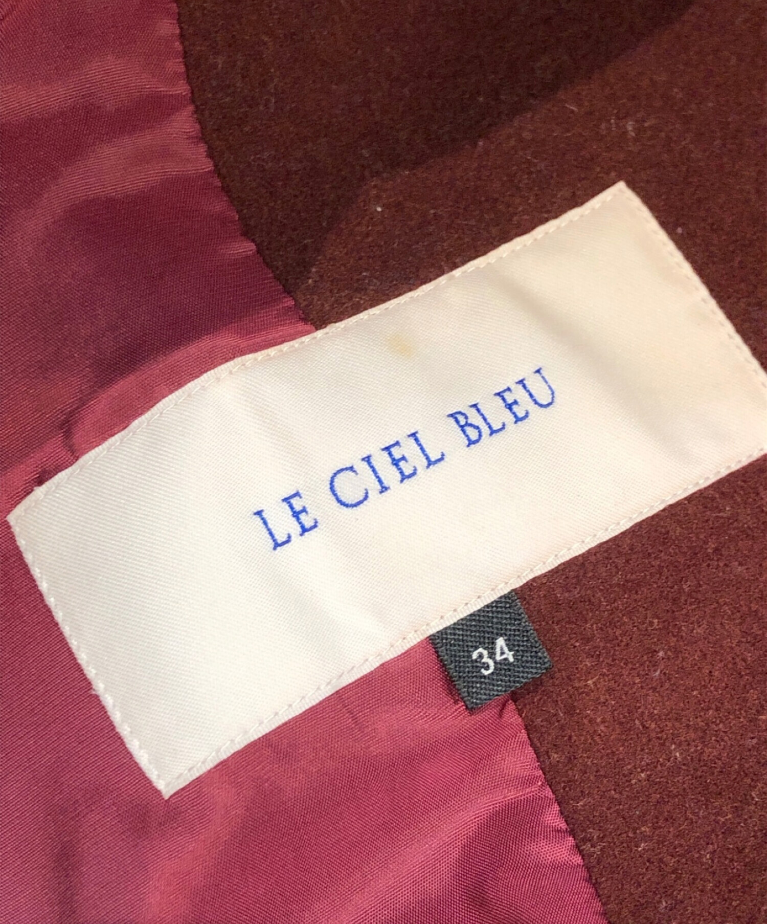 中古・古着通販】LE CIEL BLEU (ルシェルブルー) ビッグカラーコート