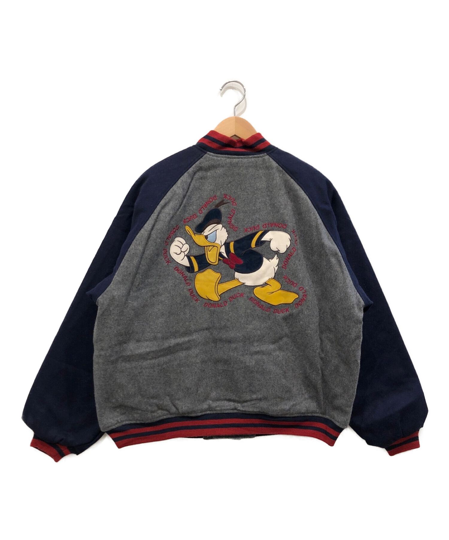 MICKEY UNLIMITED (ミッキー アンリミテッド) スタジャン グレー×ネイビー サイズ:M~L 未使用品