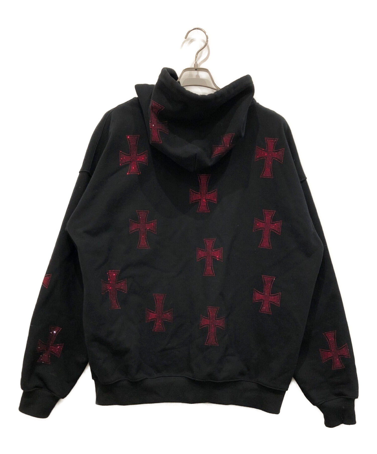 中古・古着通販】Unknown (アンノウン) Cross Rhinestone Zip Hoodie ブラック サイズ:XL｜ブランド・古着通販  トレファク公式【TREFAC FASHION】スマホサイト