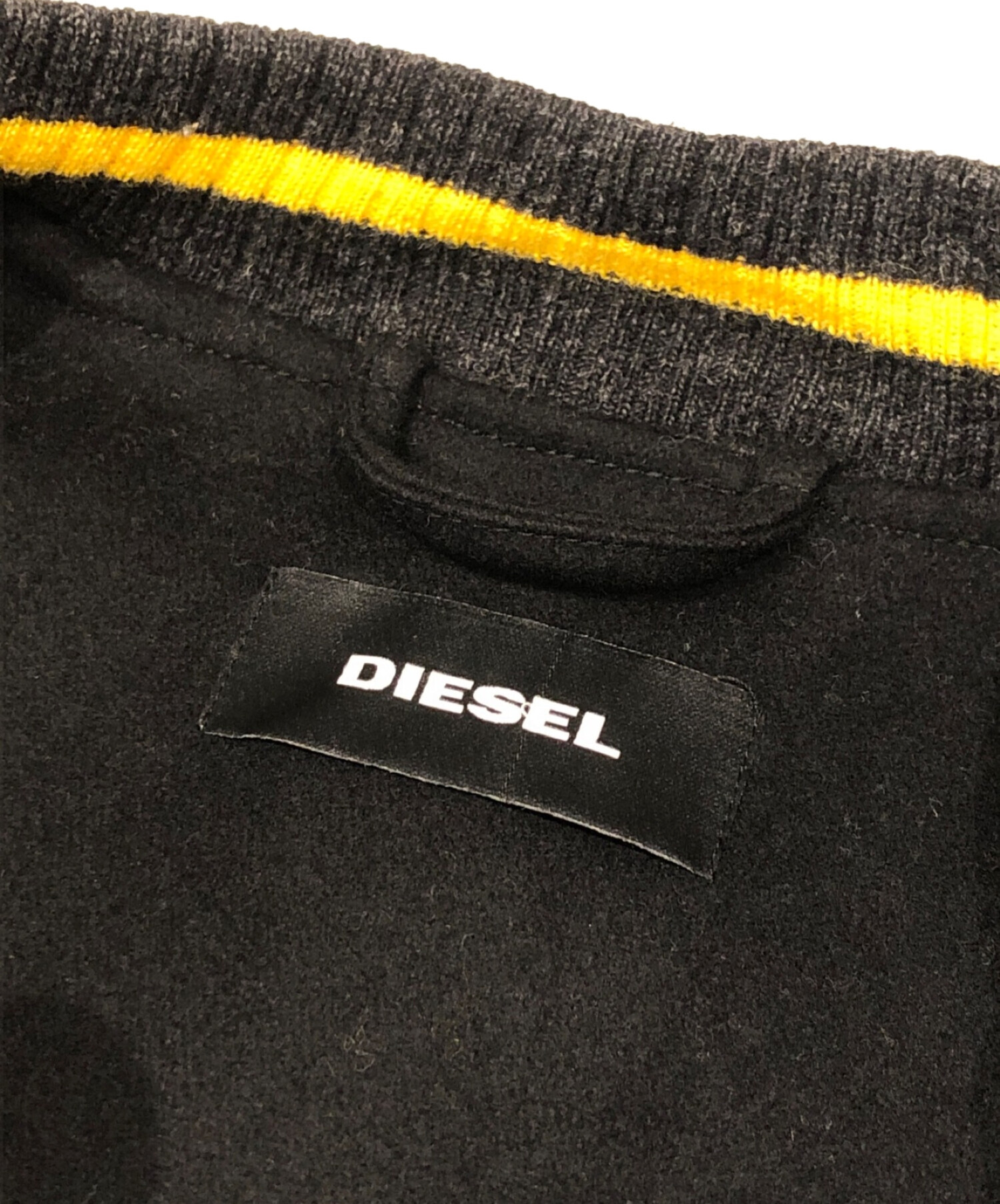 DIESEL (ディーゼル) ファブリックウールボンバージャケット ブラック サイズ:XS