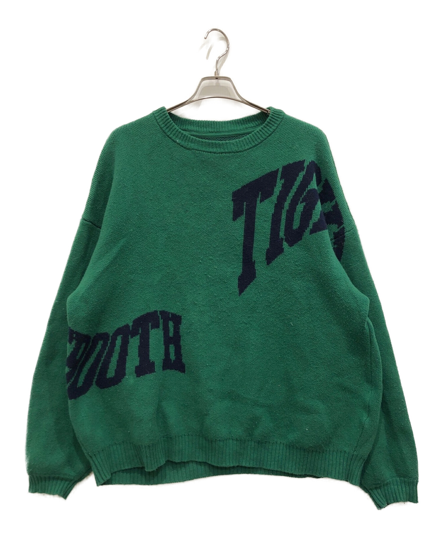 TIGHTBOOTH PRODUCTION (タイトブースプロダクション) ACID LOGO KNIT SWEATER グリーン サイズ:L