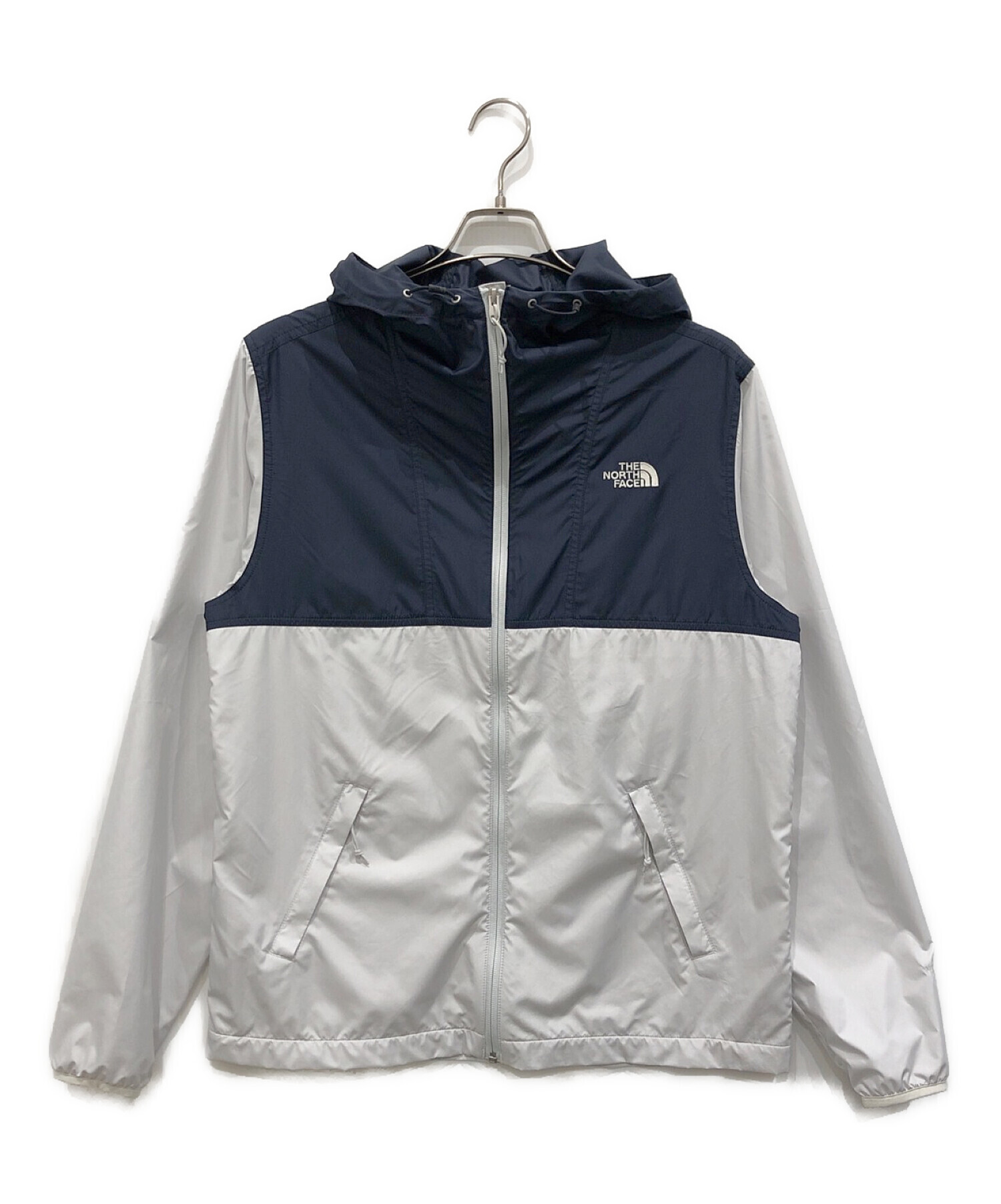 THE NORTH FACE (ザ ノース フェイス) サイクロンジャケット ネイビー×ホワイト サイズ:M