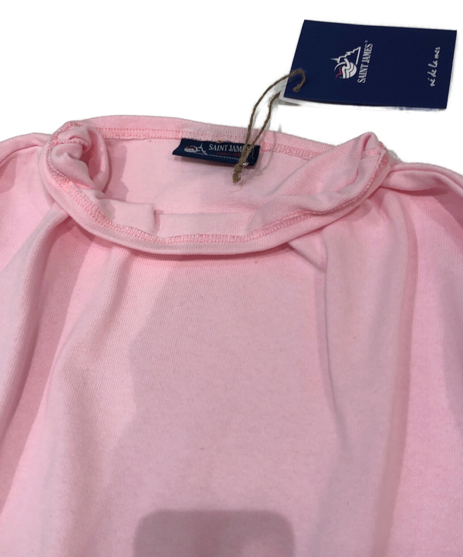 SAINT JAMES (セントジェームス) バスクシャツ ピンク サイズ:T4 未使用品