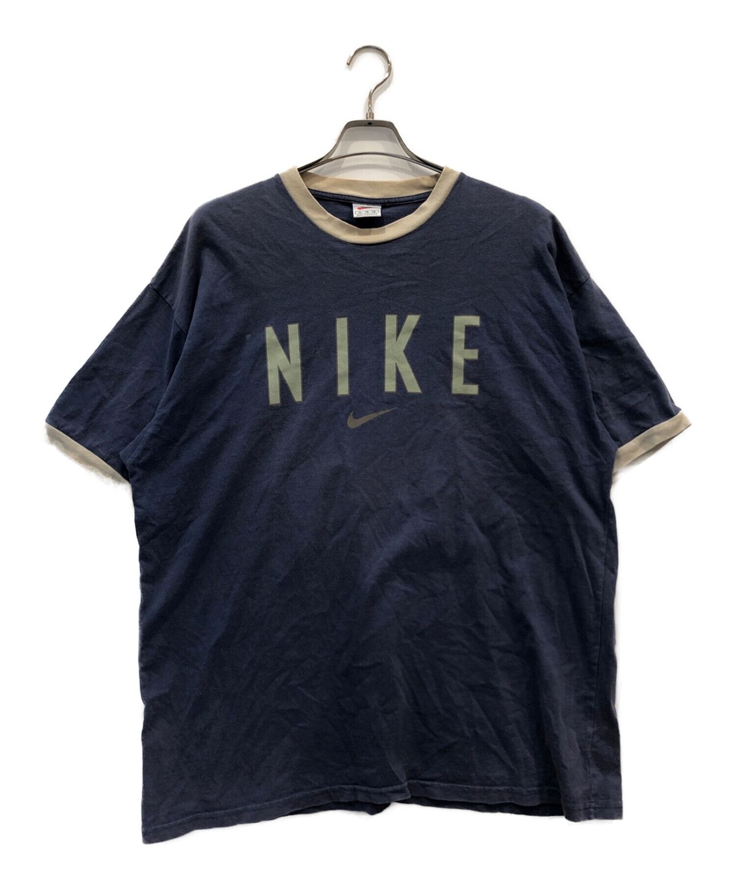 中古・古着通販】NIKE (ナイキ) 90sデカロゴリンガーTシャツ ネイビー 