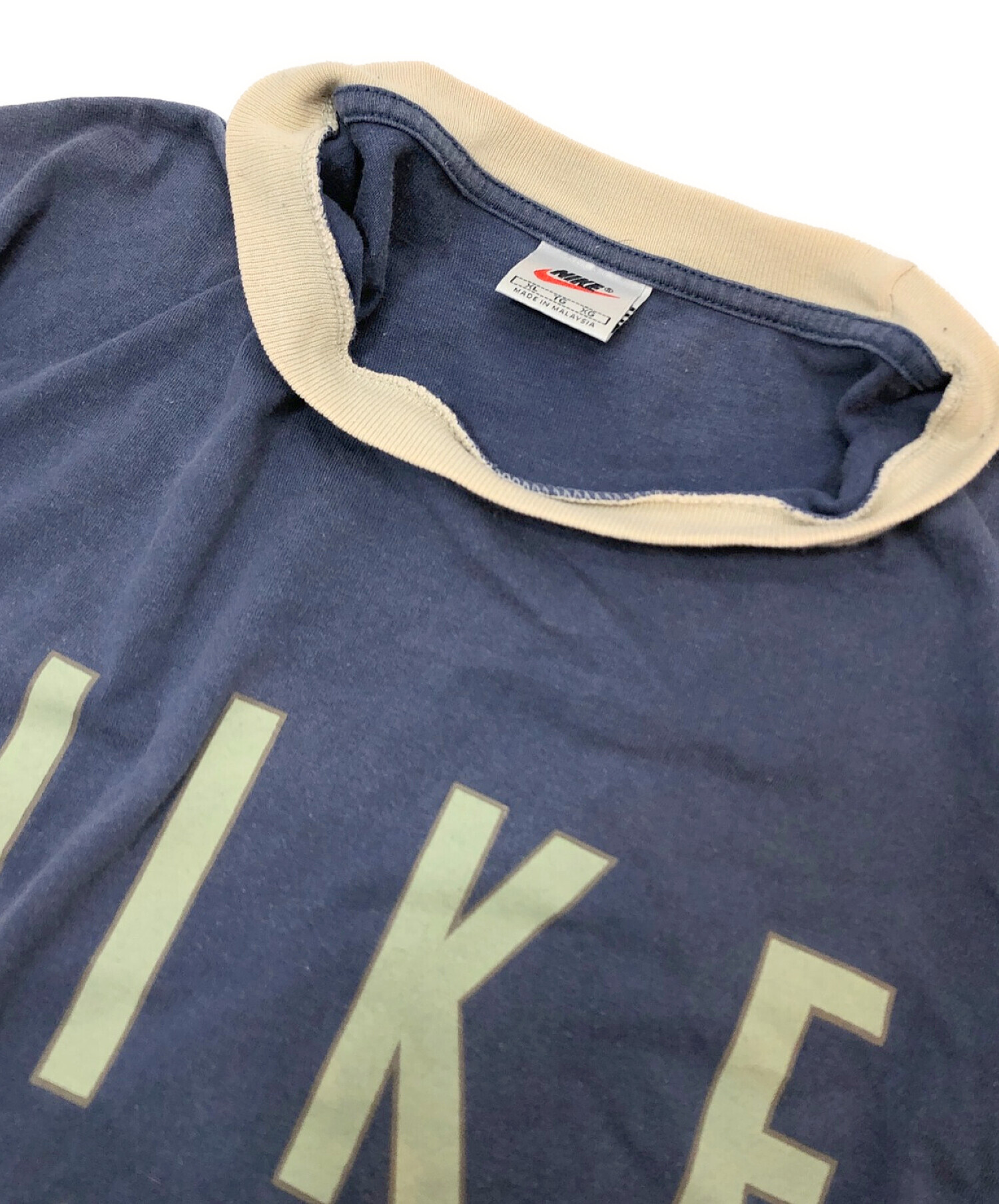 NIKE (ナイキ) 90sデカロゴリンガーTシャツ ネイビー サイズ:XL