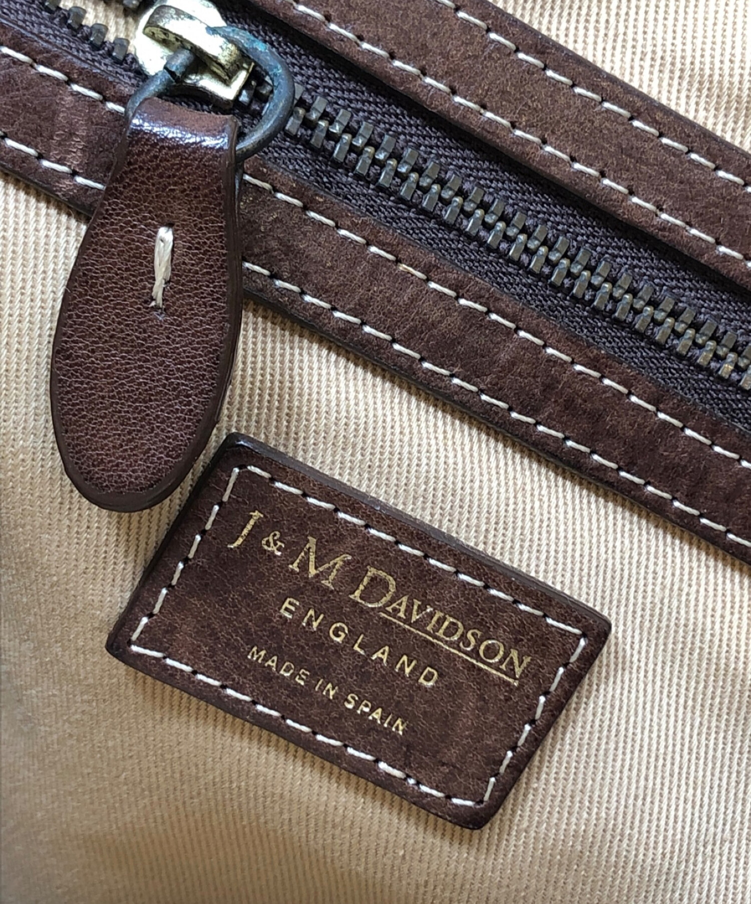 J&M DAVIDSON (ジェイ＆エム デヴィッドソン) レザーハンドバッグ ブラウン