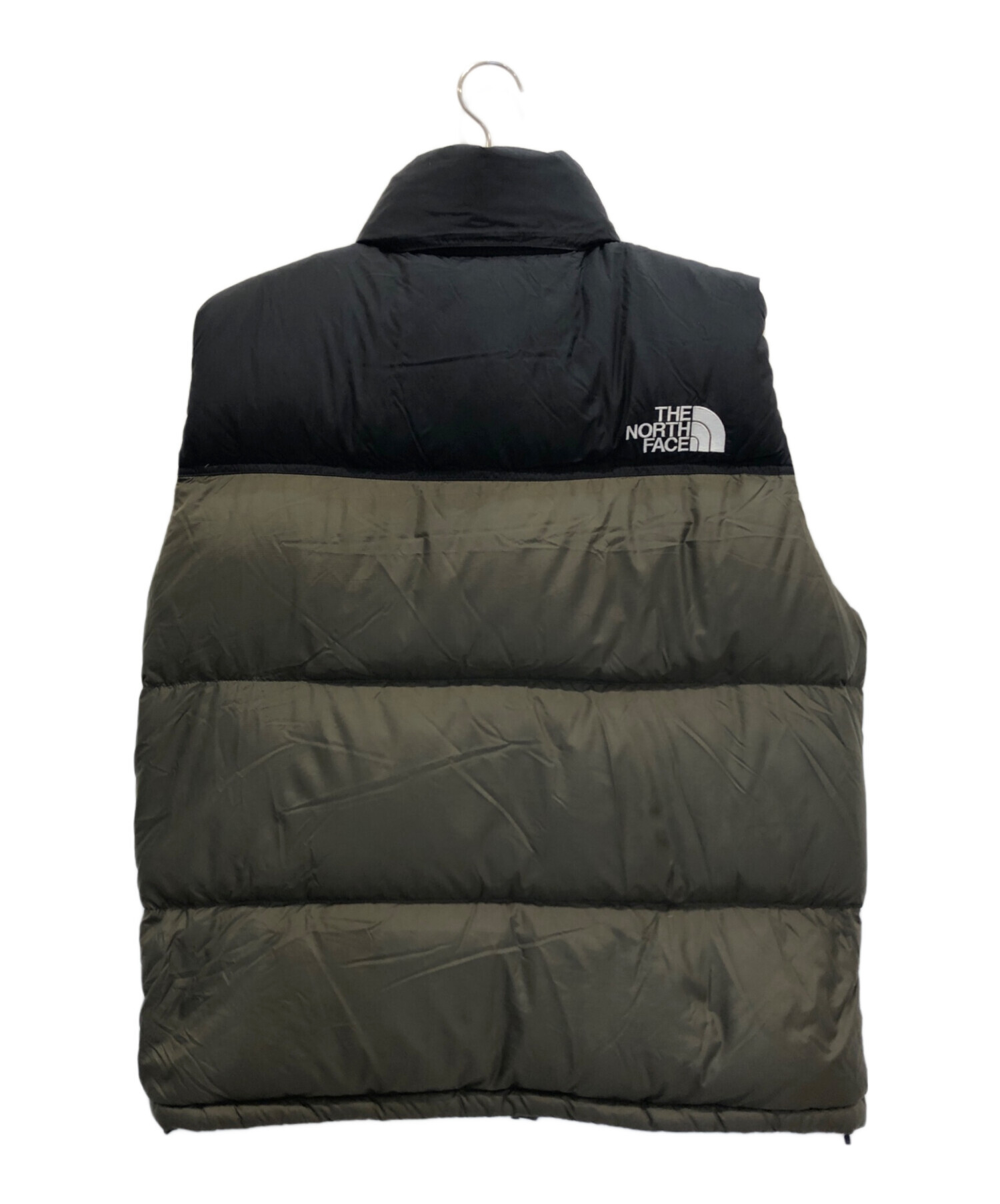 中古・古着通販】THE NORTH FACE (ザ ノース フェイス) ヌプシダウンベスト/ダウン/ヌプシベスト/ カーキ×ブラック  サイズ:XL｜ブランド・古着通販 トレファク公式【TREFAC FASHION】スマホサイト