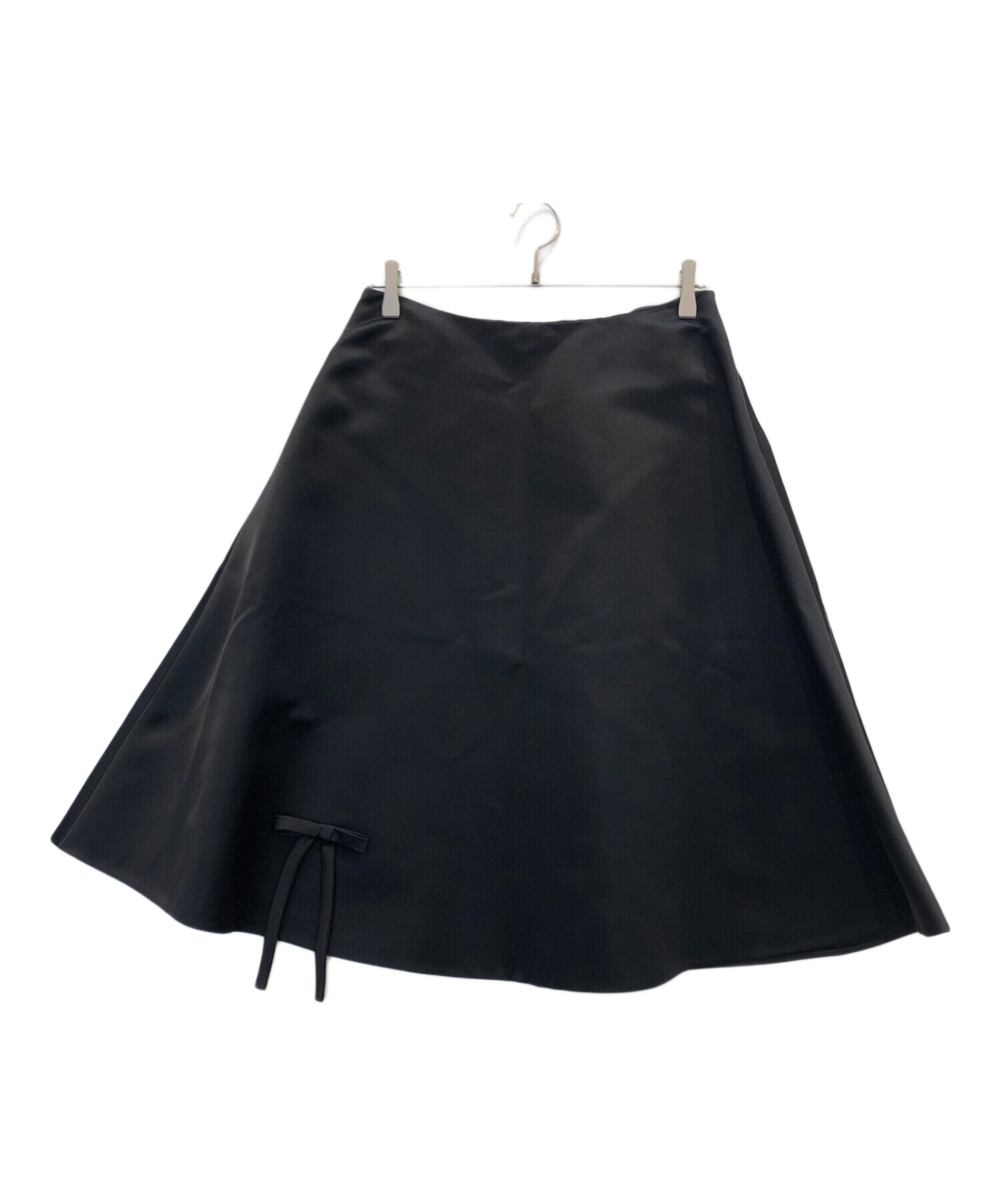 PRADA (プラダ) シルクスカート ブラック サイズ:42