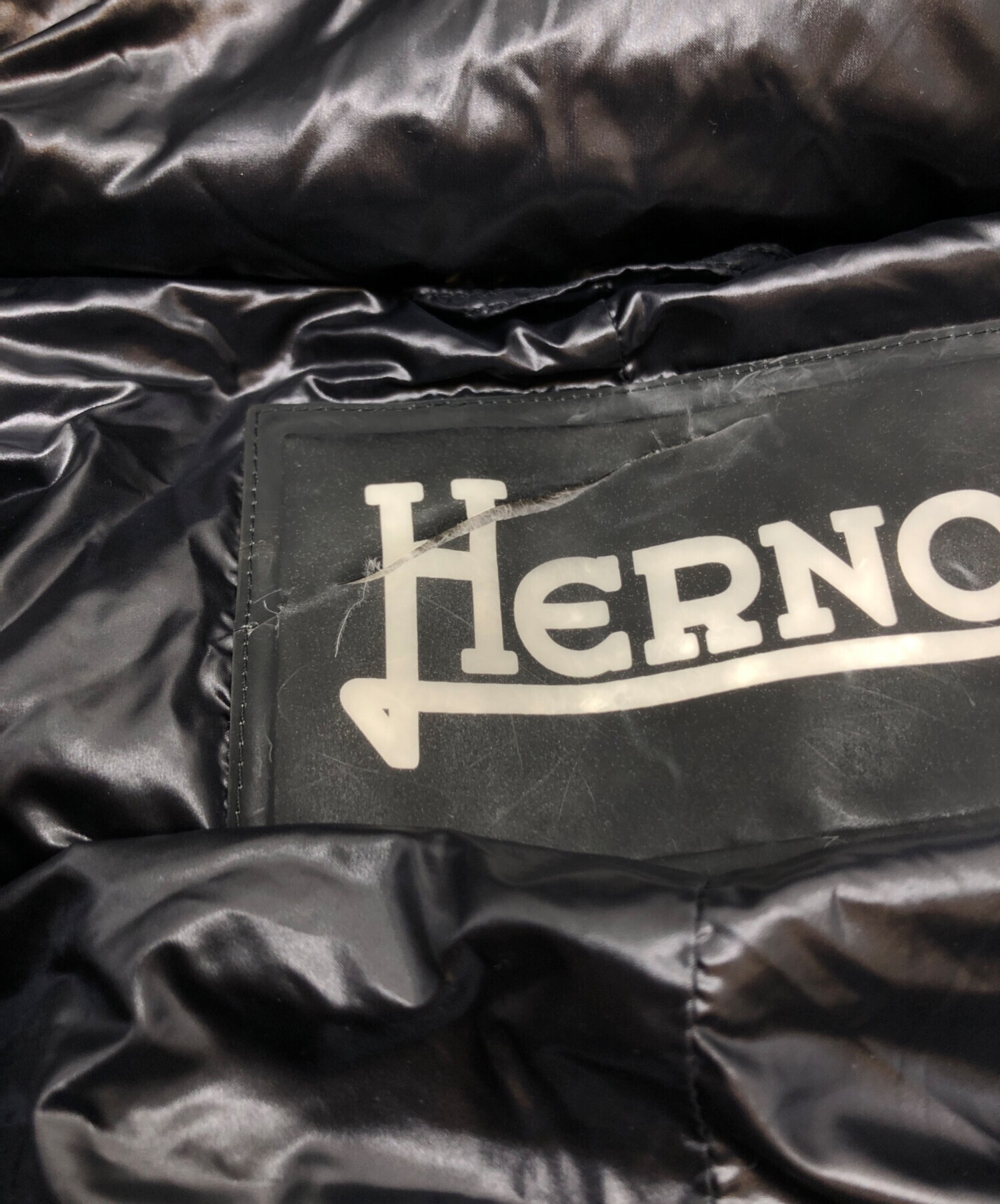 中古・古着通販】HERNO (ヘルノ) ロング ダウンファーコート/シャイニーナイロン ブラック サイズ:46｜ブランド・古着通販  トレファク公式【TREFAC FASHION】スマホサイト