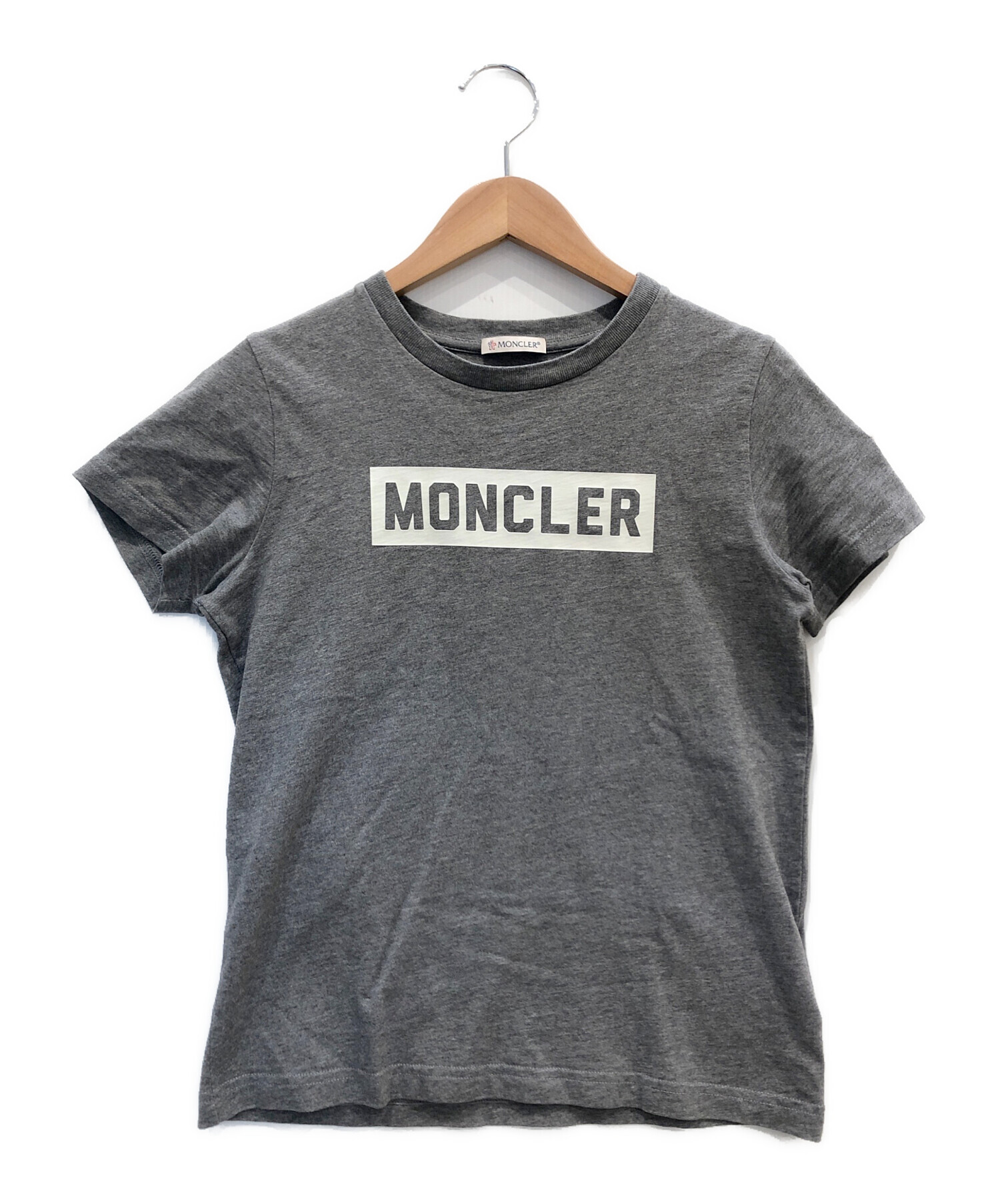 中古・古着通販】MONCLER (モンクレール) ロゴプリントTシャツ/MAGLIA T-SHIR(マリアTシャツ) グレー  サイズ:12｜ブランド・古着通販 トレファク公式【TREFAC FASHION】スマホサイト