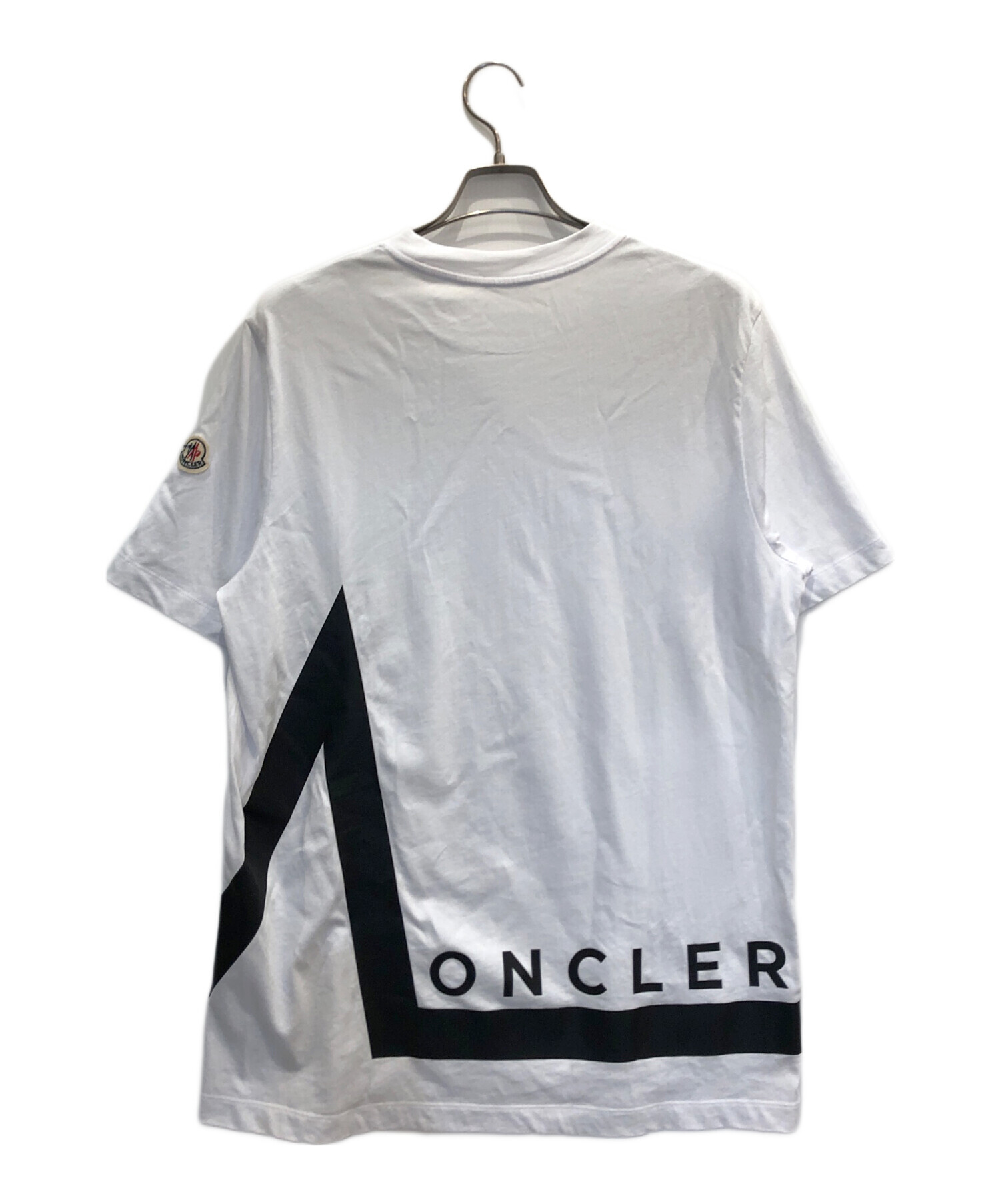 中古・古着通販】MONCLER (モンクレール) Tシャツ/ＭモチーフロゴプリントTシャツ ホワイト×ブラック サイズ:M｜ブランド・古着通販  トレファク公式【TREFAC FASHION】スマホサイト