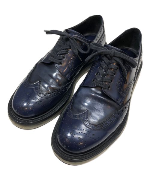 【中古・古着通販】PRADA (プラダ) エアソールウィングチップレザーシューズ ネイビー サイズ:6 1/2｜ブランド・古着通販  トレファク公式【TREFAC FASHION】スマホサイト