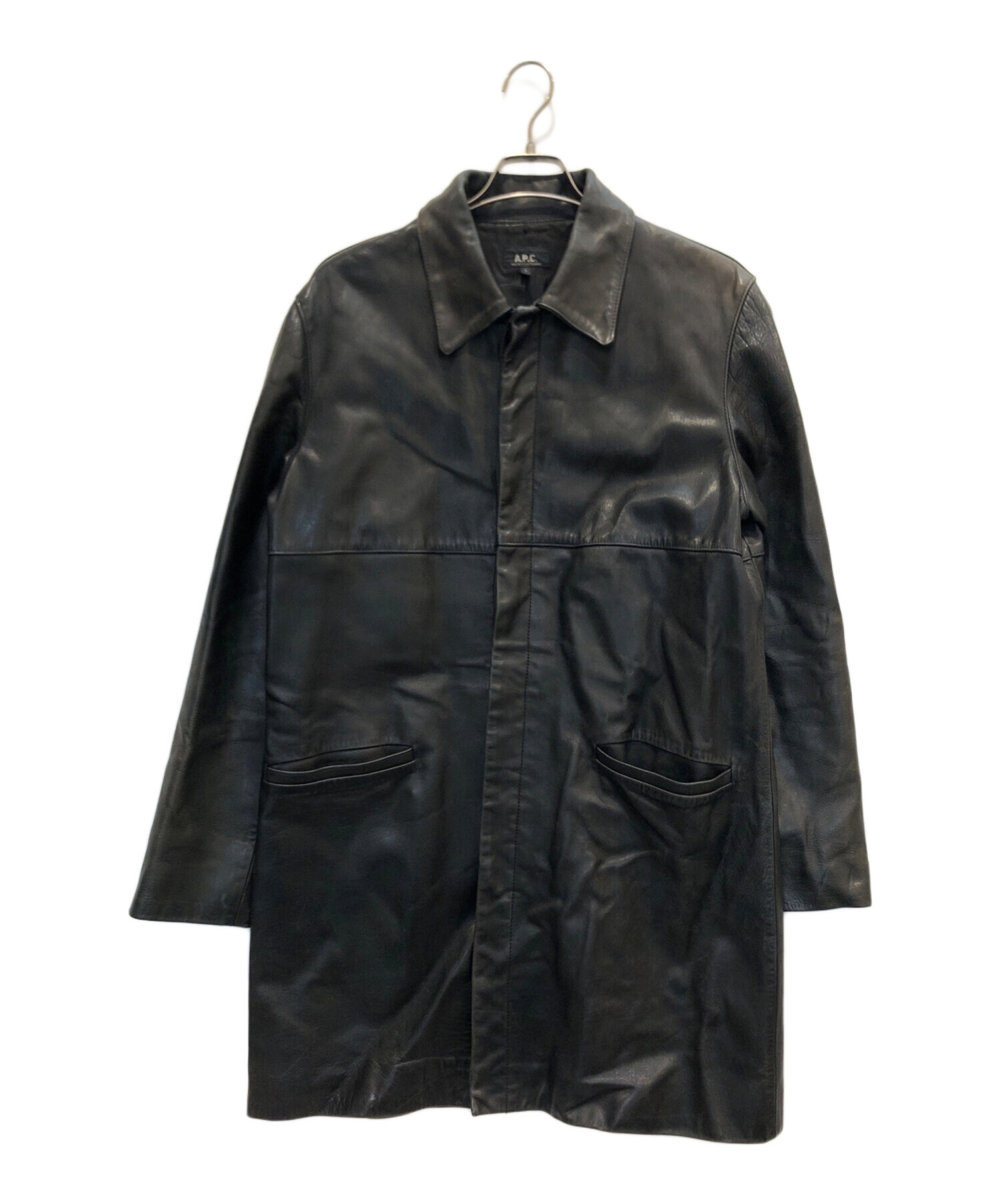 中古・古着通販】A.P.C. (アーペーセー) ホース レザーコート ブラック サイズ:1｜ブランド・古着通販 トレファク公式【TREFAC  FASHION】スマホサイト