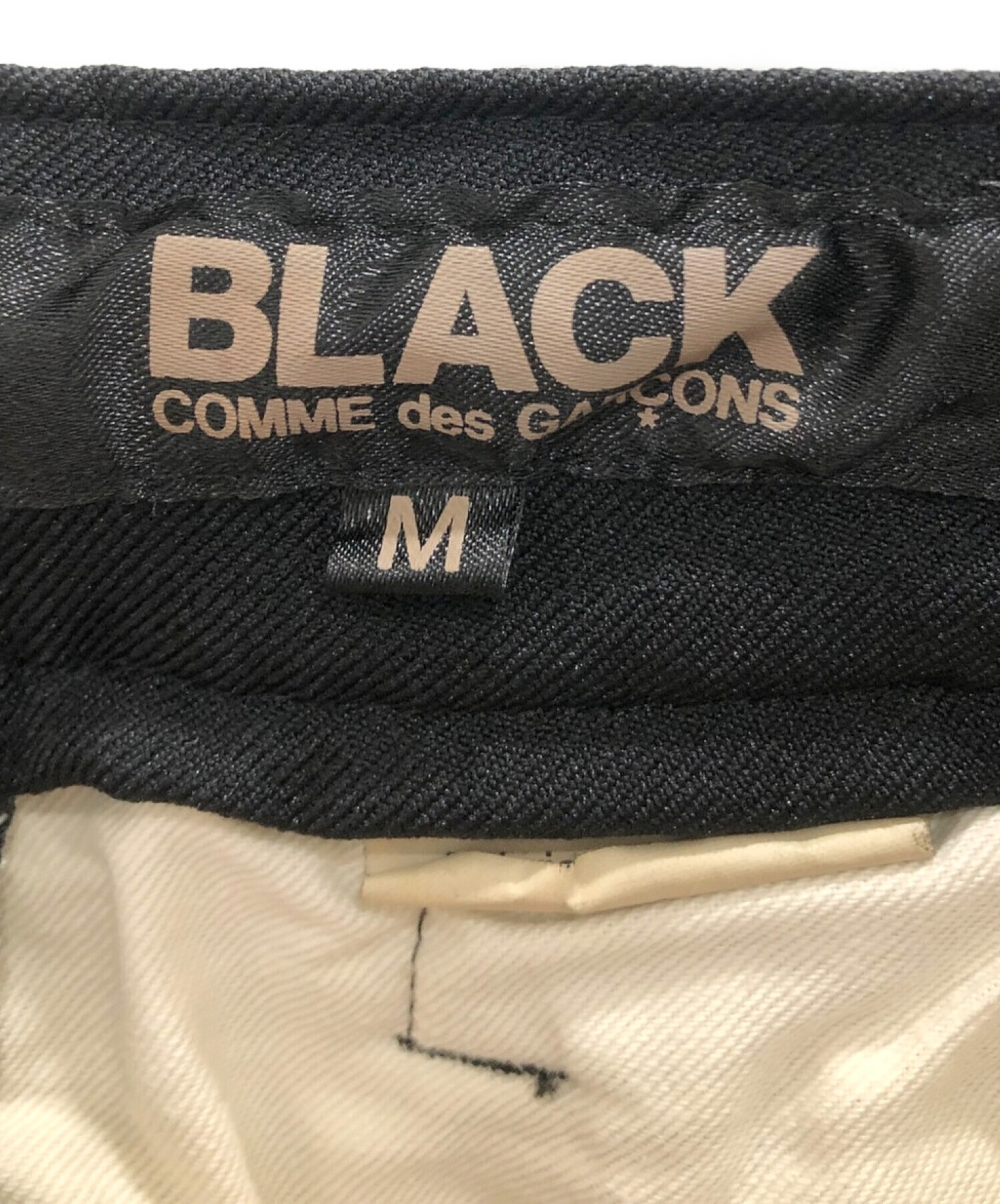 BLACK COMME des GARCONS (コムデギャルソン) ポリエステルハーフパンツ ブラック サイズ:M