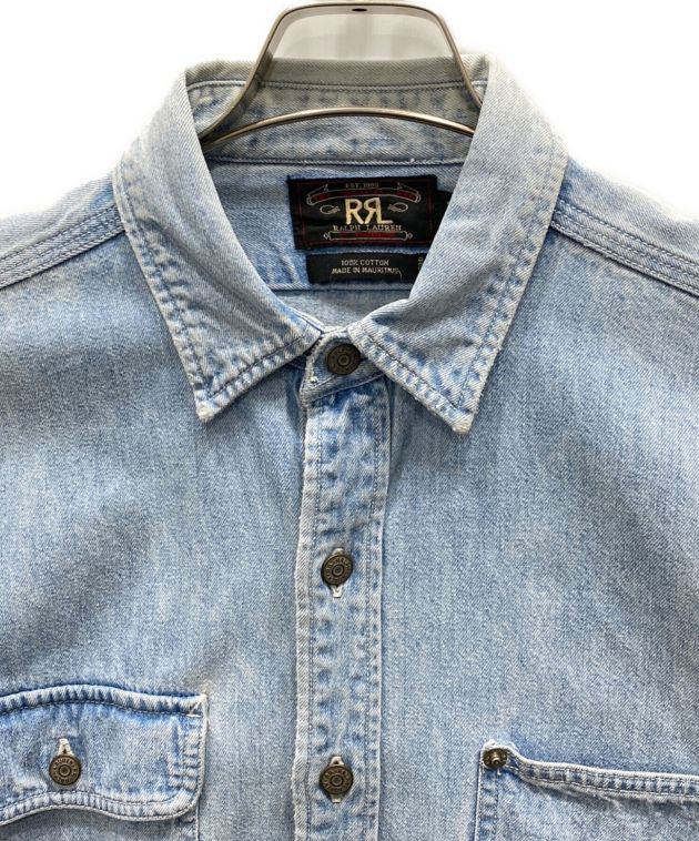 6,560円サイズ：L RRL/ダブルアールエル デニムワークシャツ メタルボタン