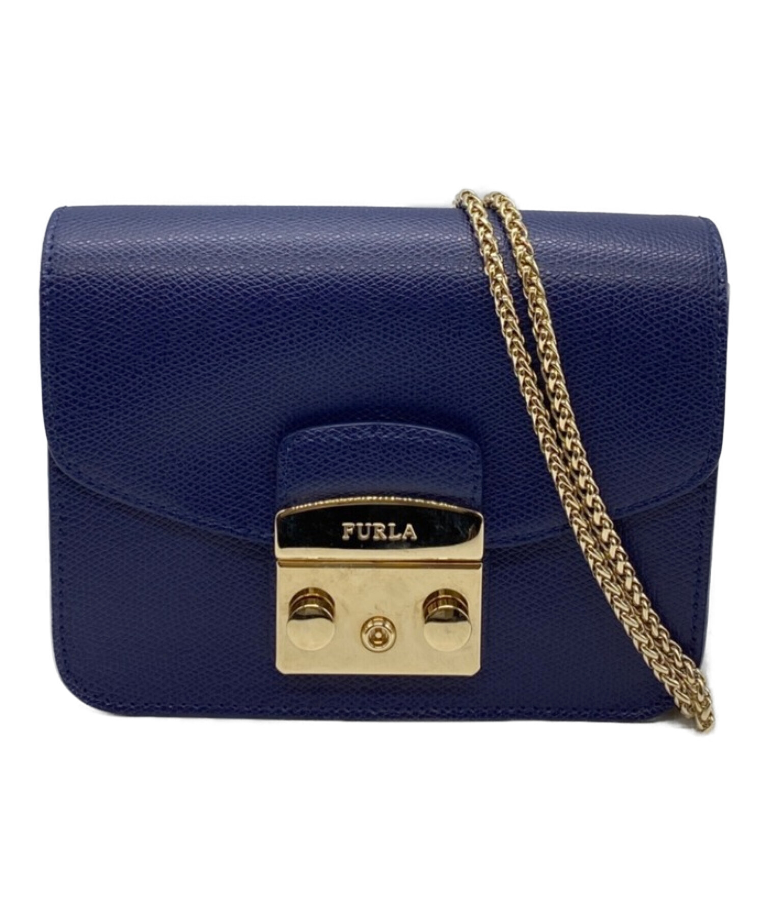 FURLA (フルラ) チェーンショルダーバッグ ネイビー