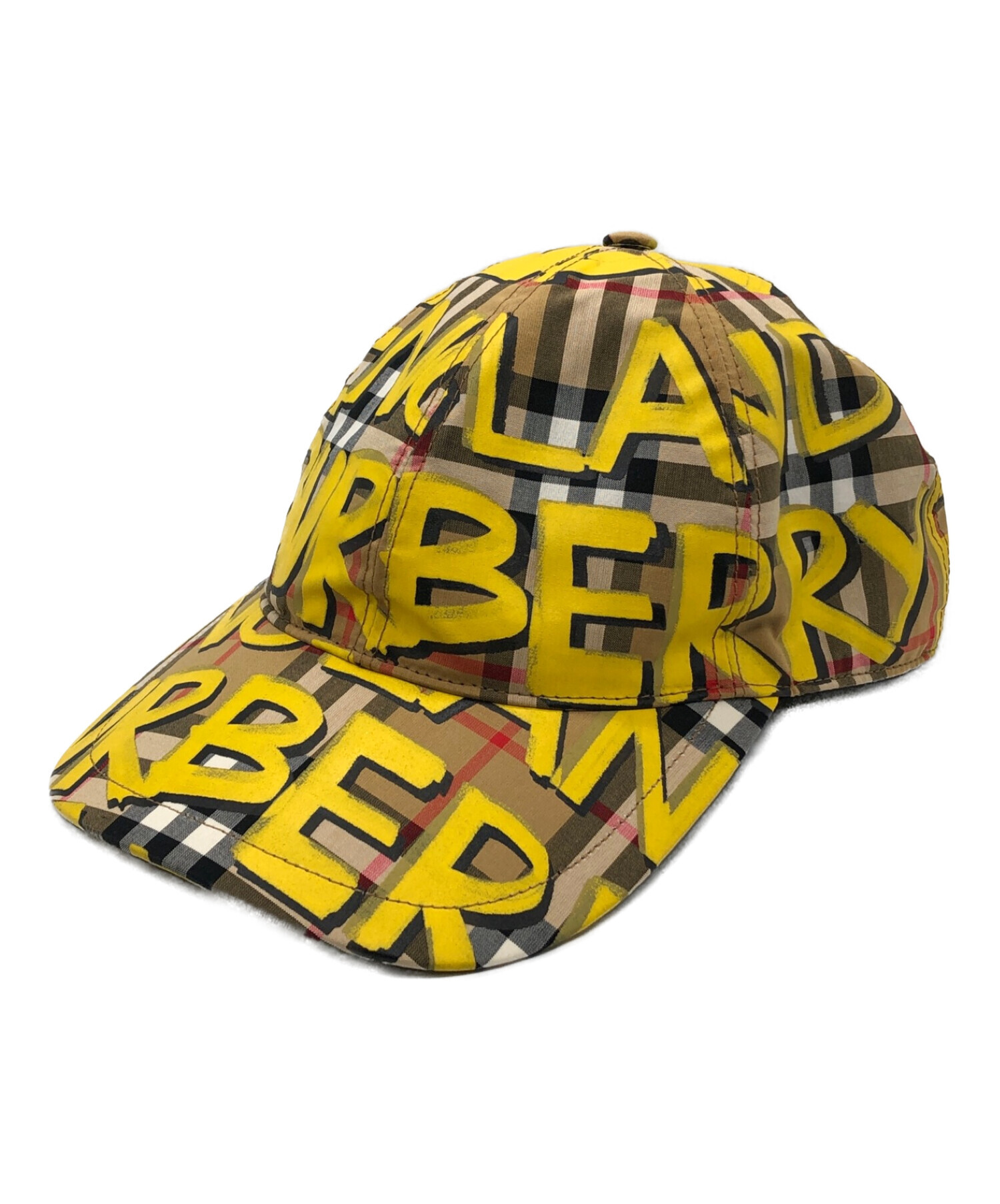 中古・古着通販】BURBERRY (バーバリー) Graffiti Print Cap イエロー