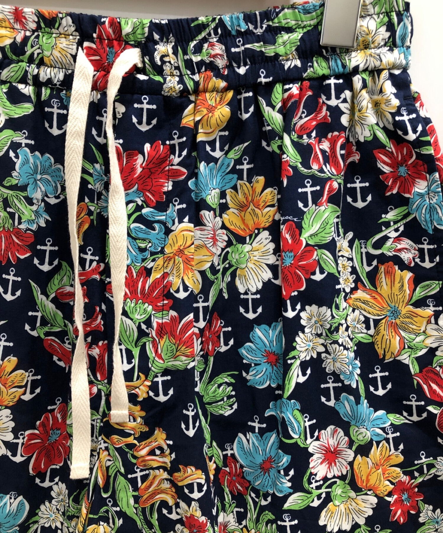 中古・古着通販】GUCCI (グッチ) Hawaiian Anchors Shorts ネイビー